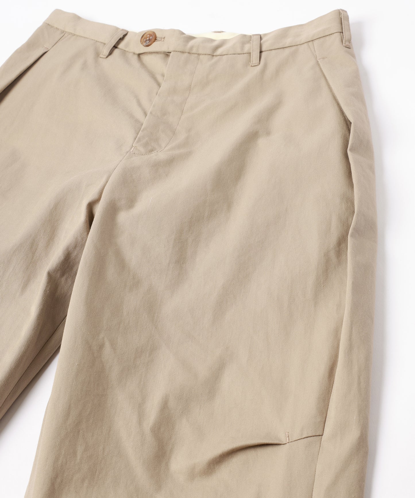 CHINO SIDE TUCK TROUSERS