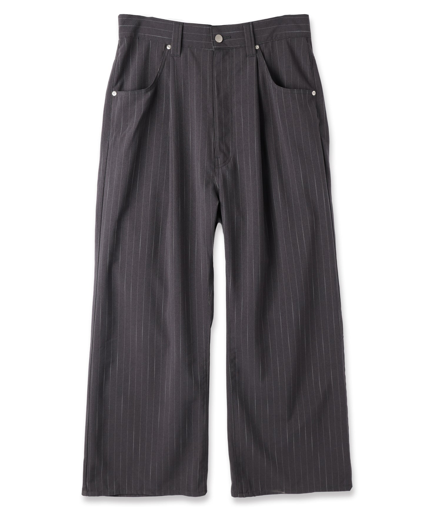STRIPE WIDE ONE TUCK PANTS