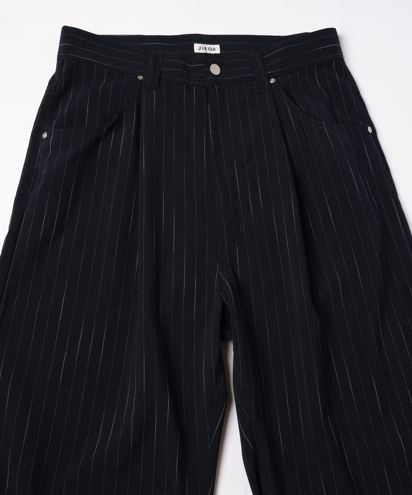 STRIPE WIDE ONE TUCK PANTS