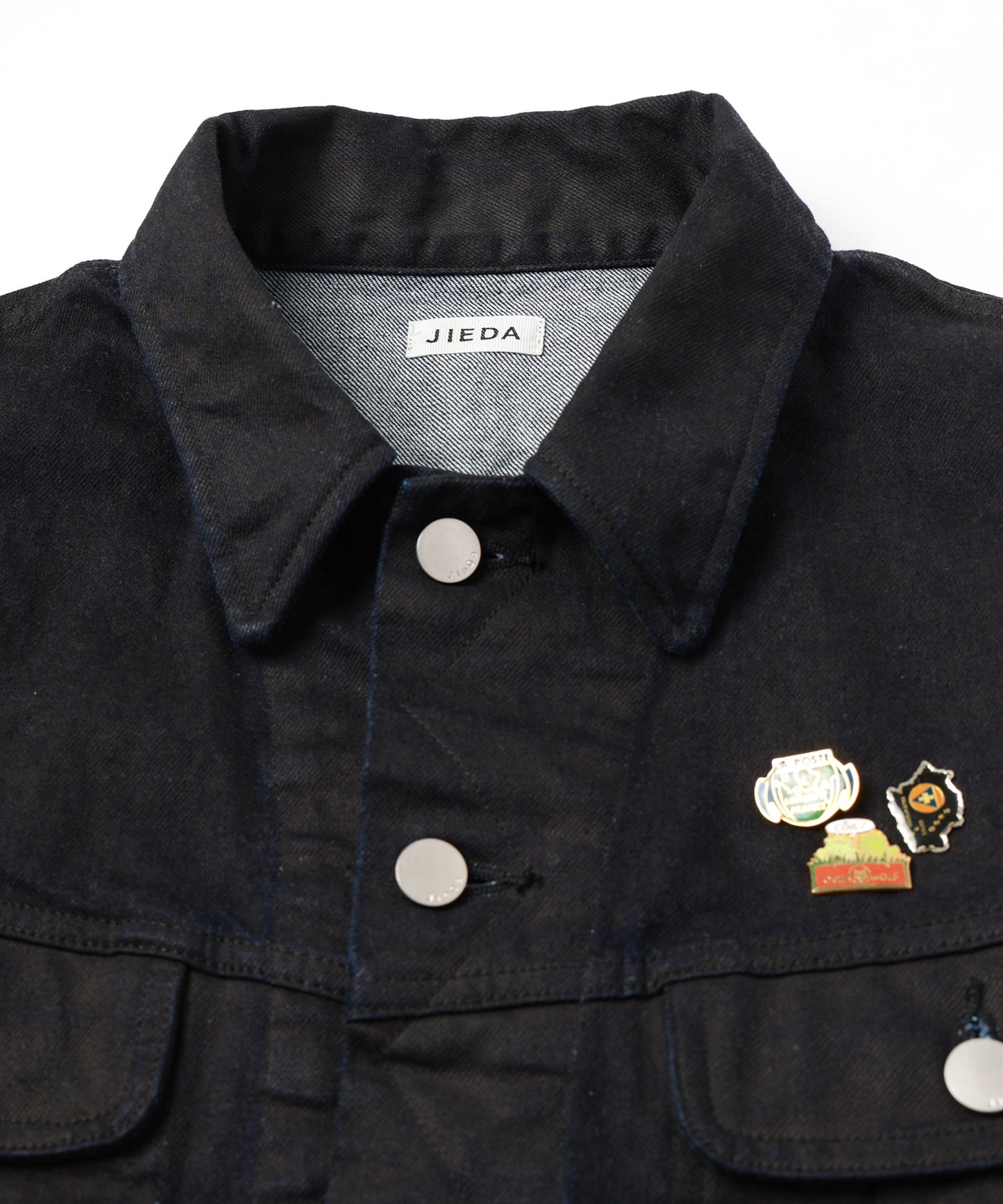 PINS COATED DENIM JACKET