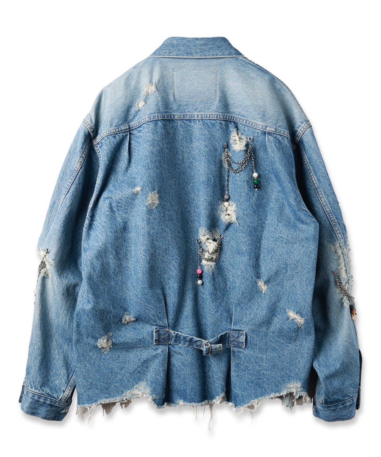 CHAIN DAMEGE DENIM JACKET【8月下旬】
