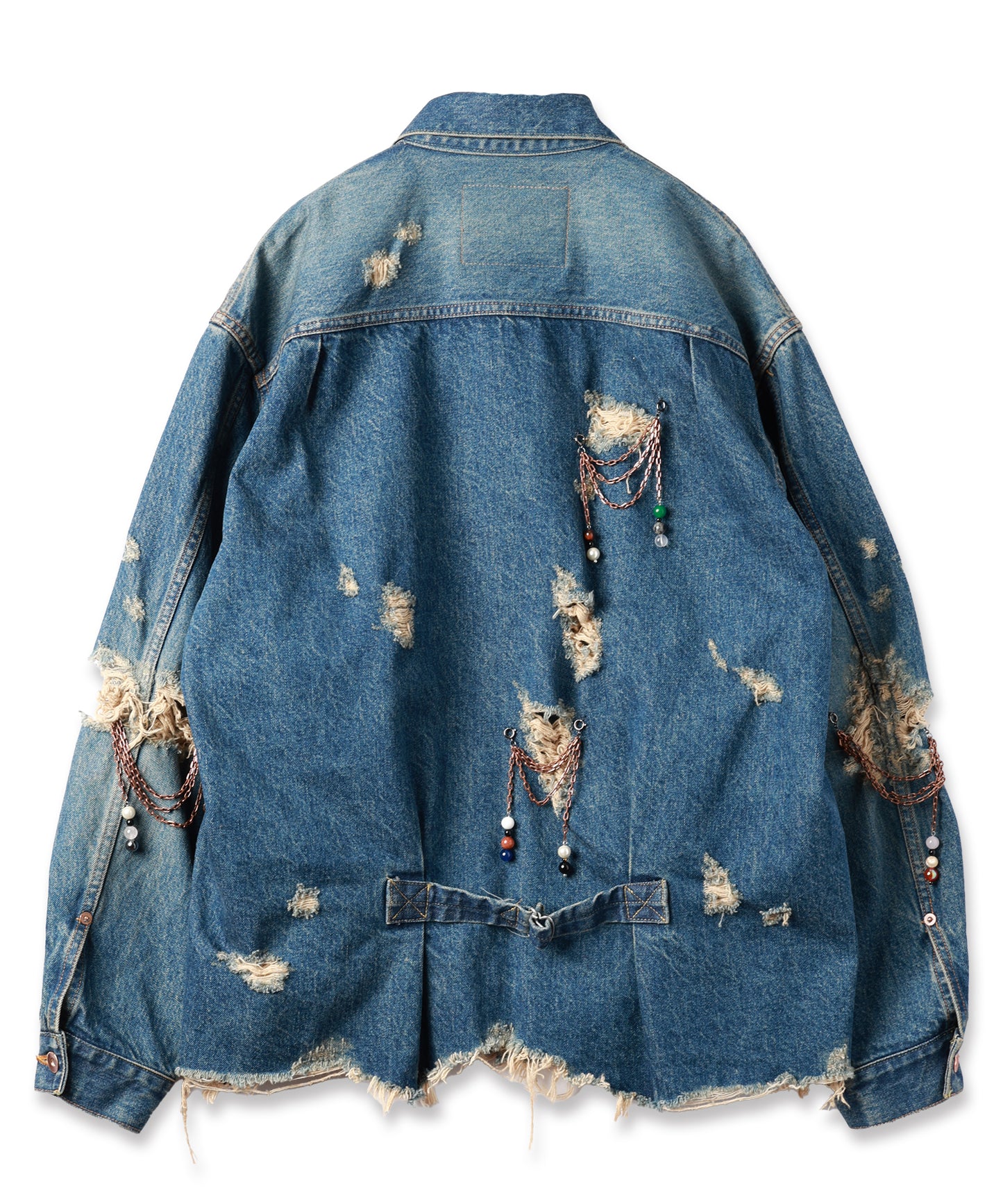 CHAIN DAMEGE DENIM JACKET【8月下旬】