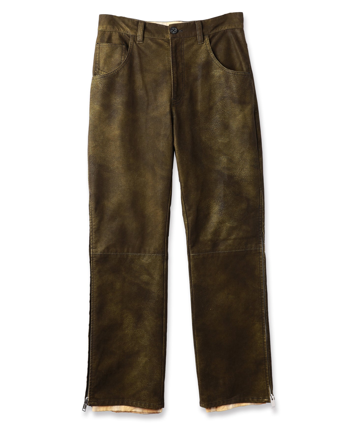 FLOCKING ECO LEATHER PANTS【8月下旬】