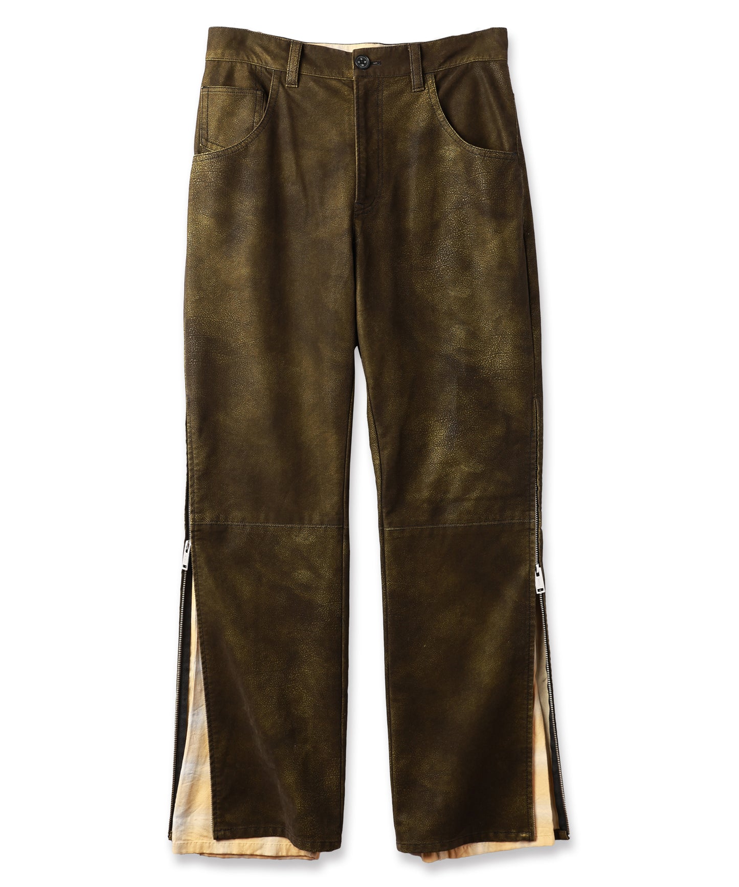 FLOCKING ECO LEATHER PANTS【8月下旬】
