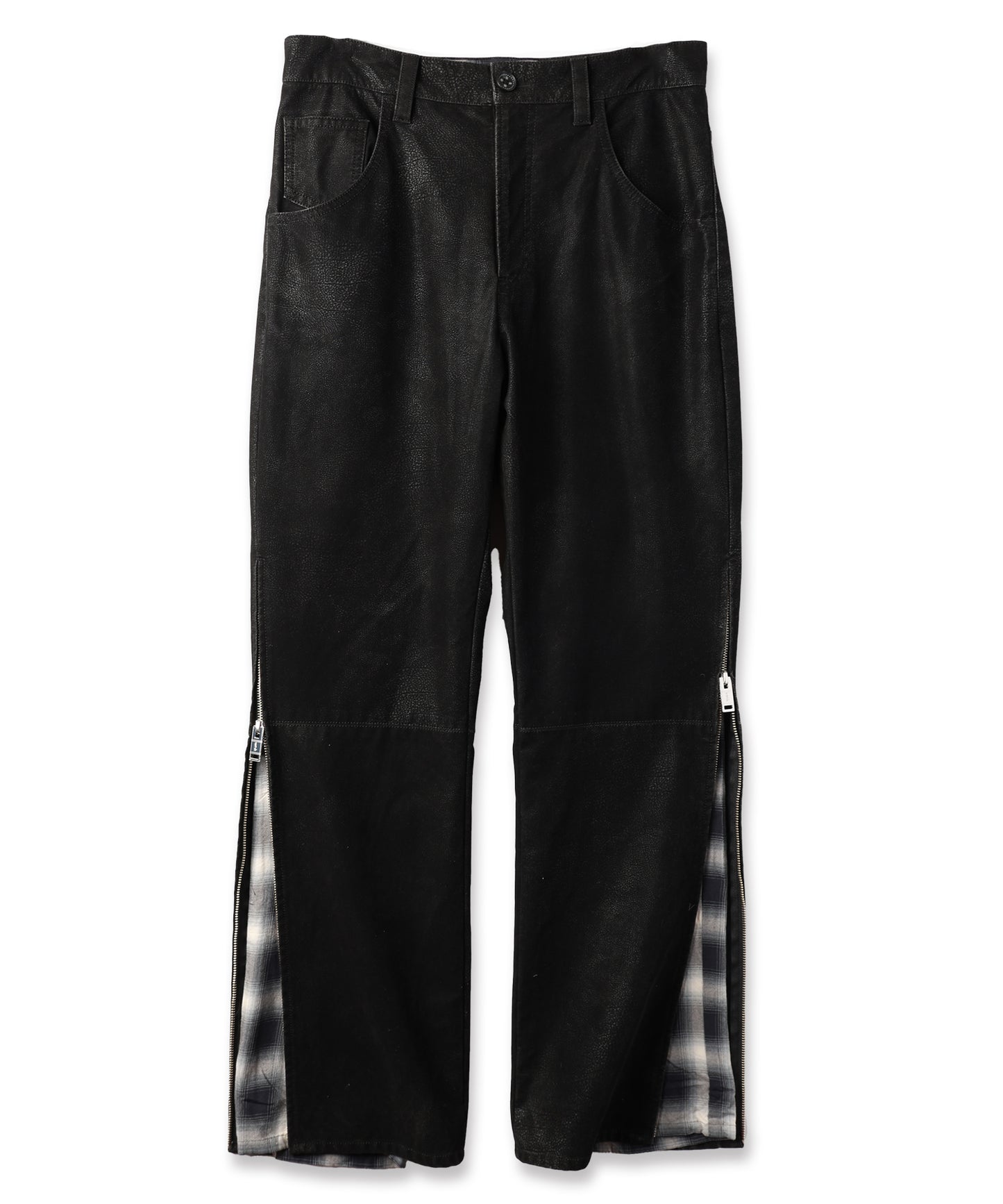 FLOCKING ECO LEATHER PANTS【8月下旬】