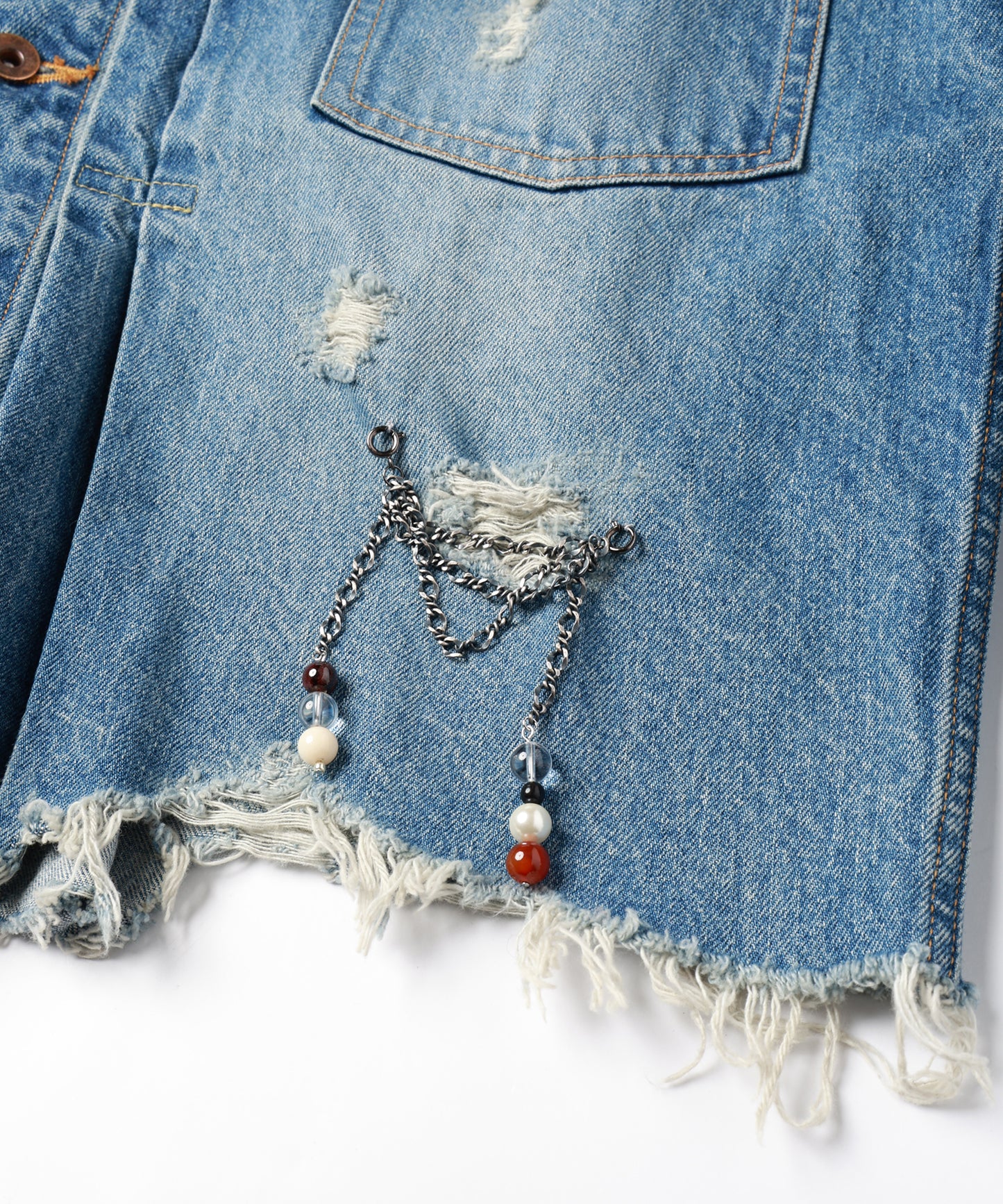 CHAIN DAMEGE DENIM JACKET【8月下旬】