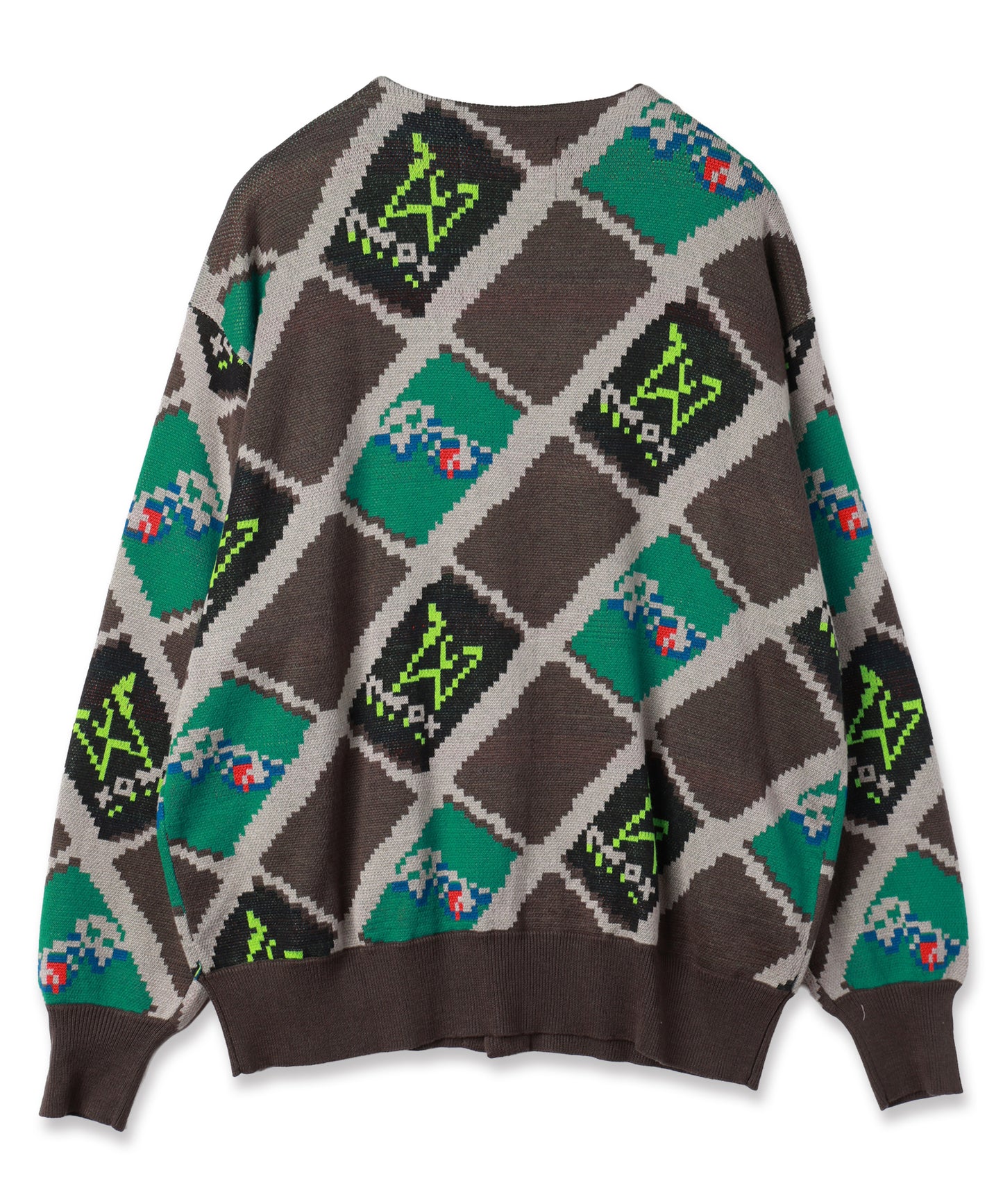 CAN ARGYLE KNIT CARDIGAN
