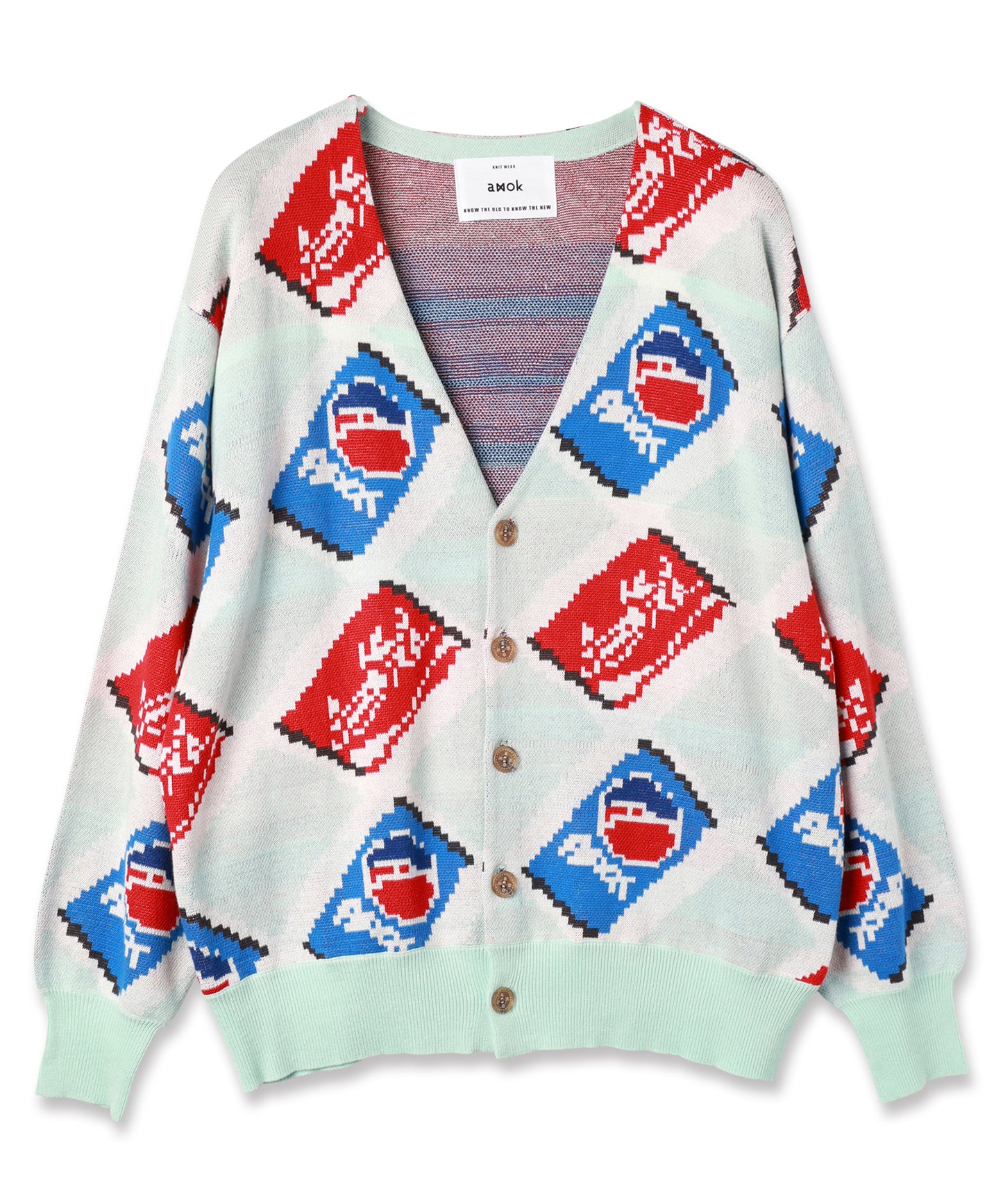 CAN ARGYLE KNIT CARDIGAN