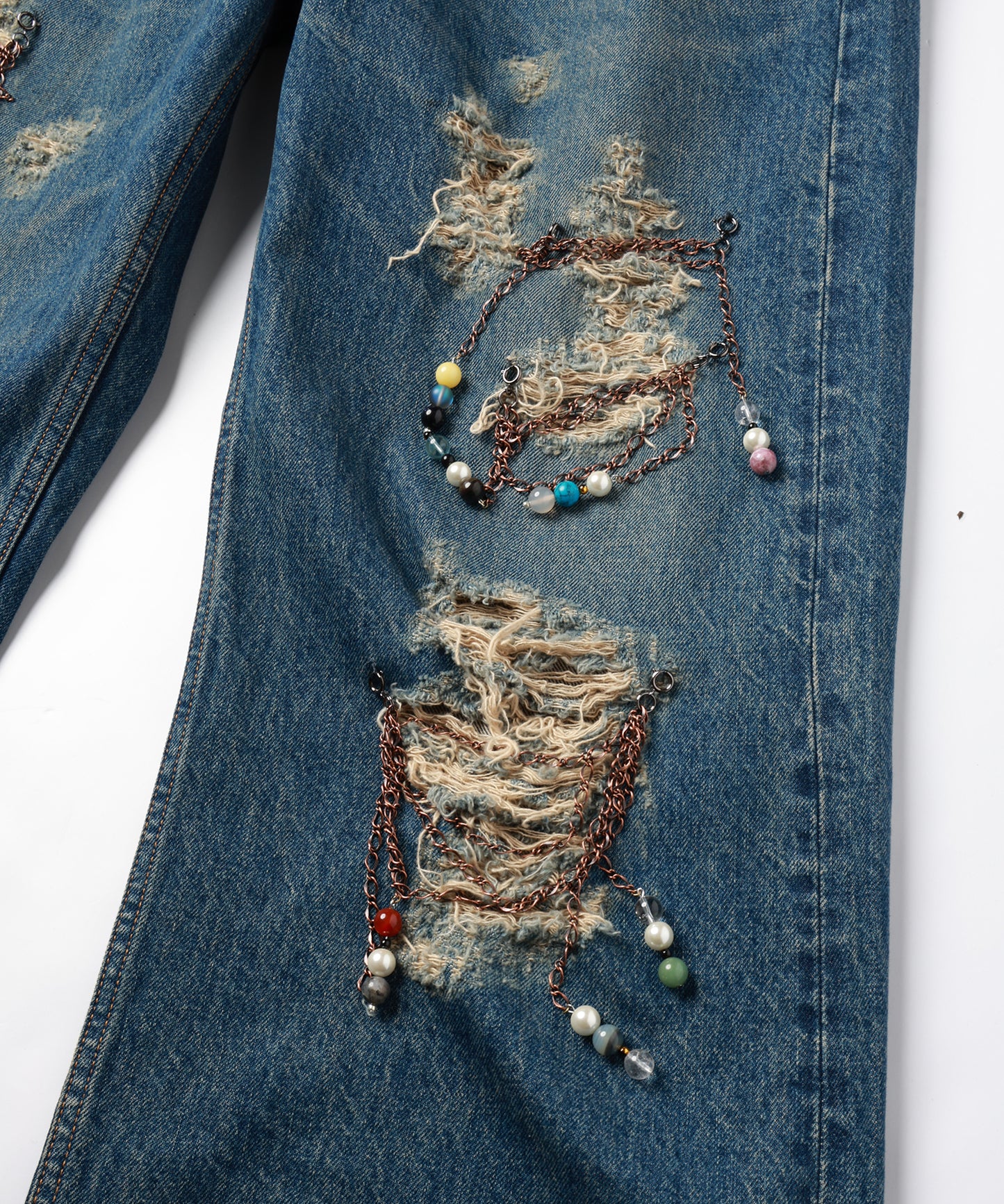 CHAIN DAMEGE DENIM PANTS【8月下旬】