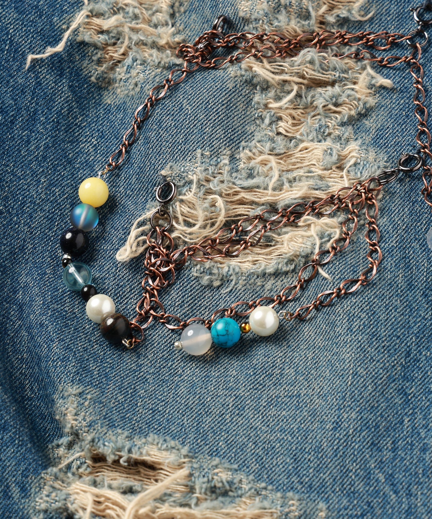 CHAIN DAMEGE DENIM PANTS【8月下旬】
