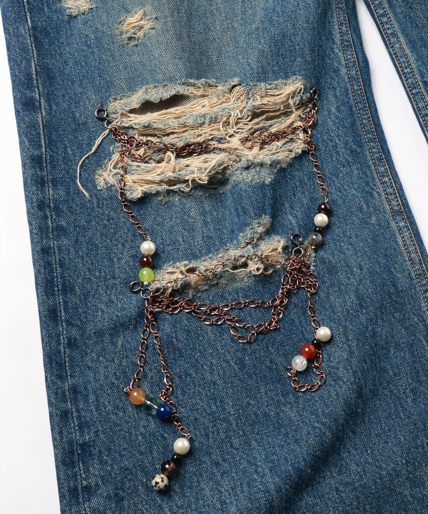 CHAIN DAMEGE DENIM PANTS【8月下旬】