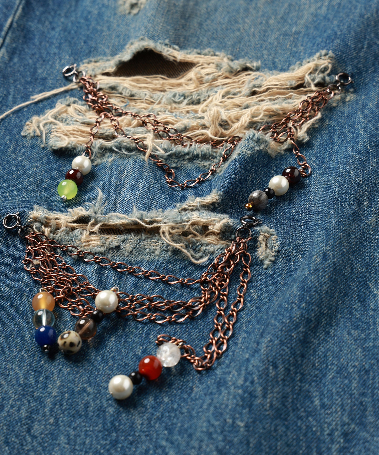 CHAIN DAMEGE DENIM PANTS【8月下旬】