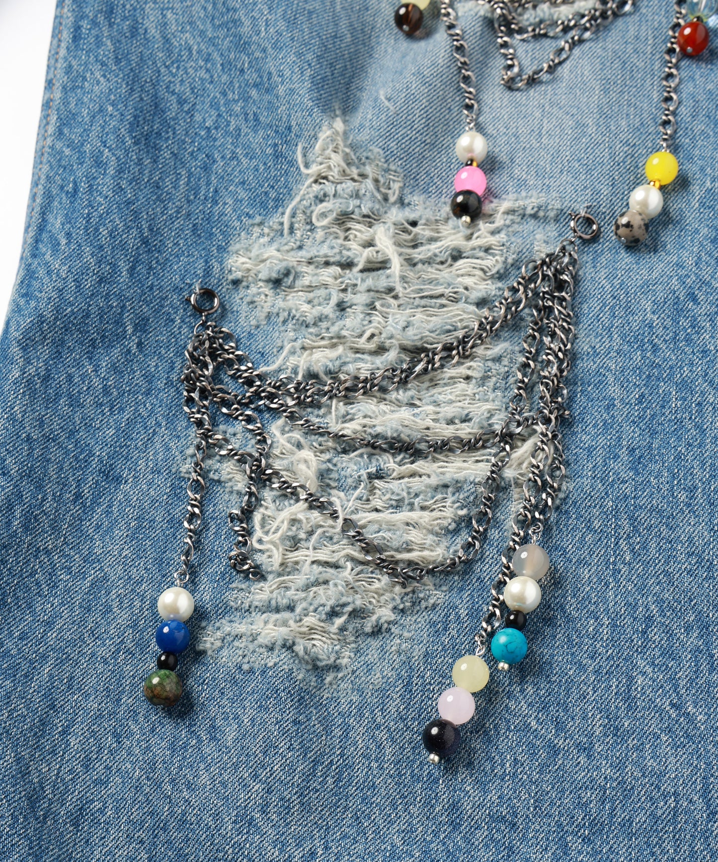 CHAIN DAMEGE DENIM PANTS【8月下旬】