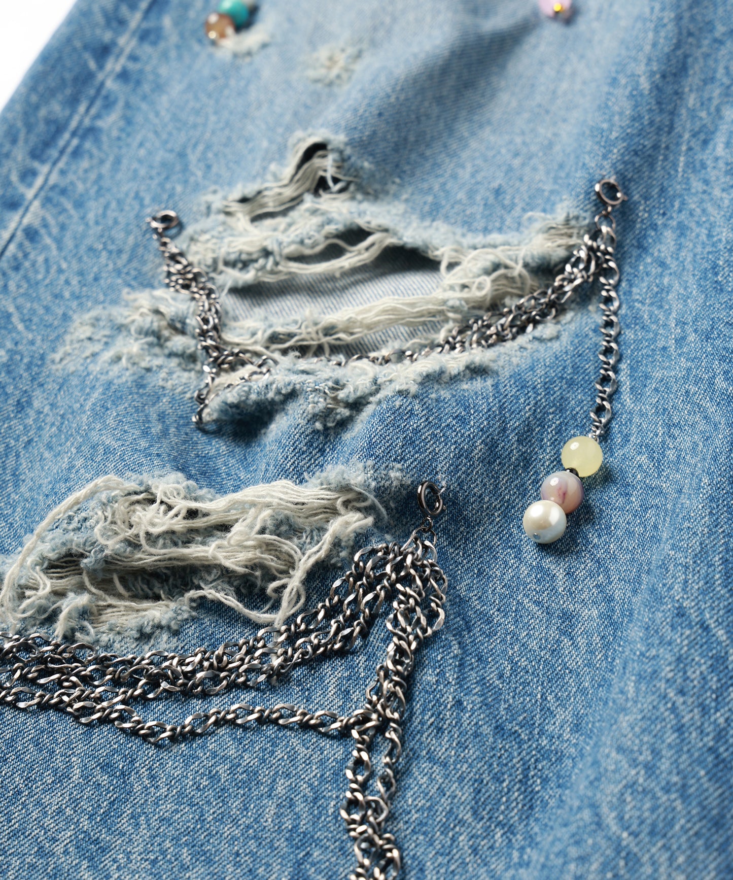 CHAIN DAMEGE DENIM PANTS【8月下旬】