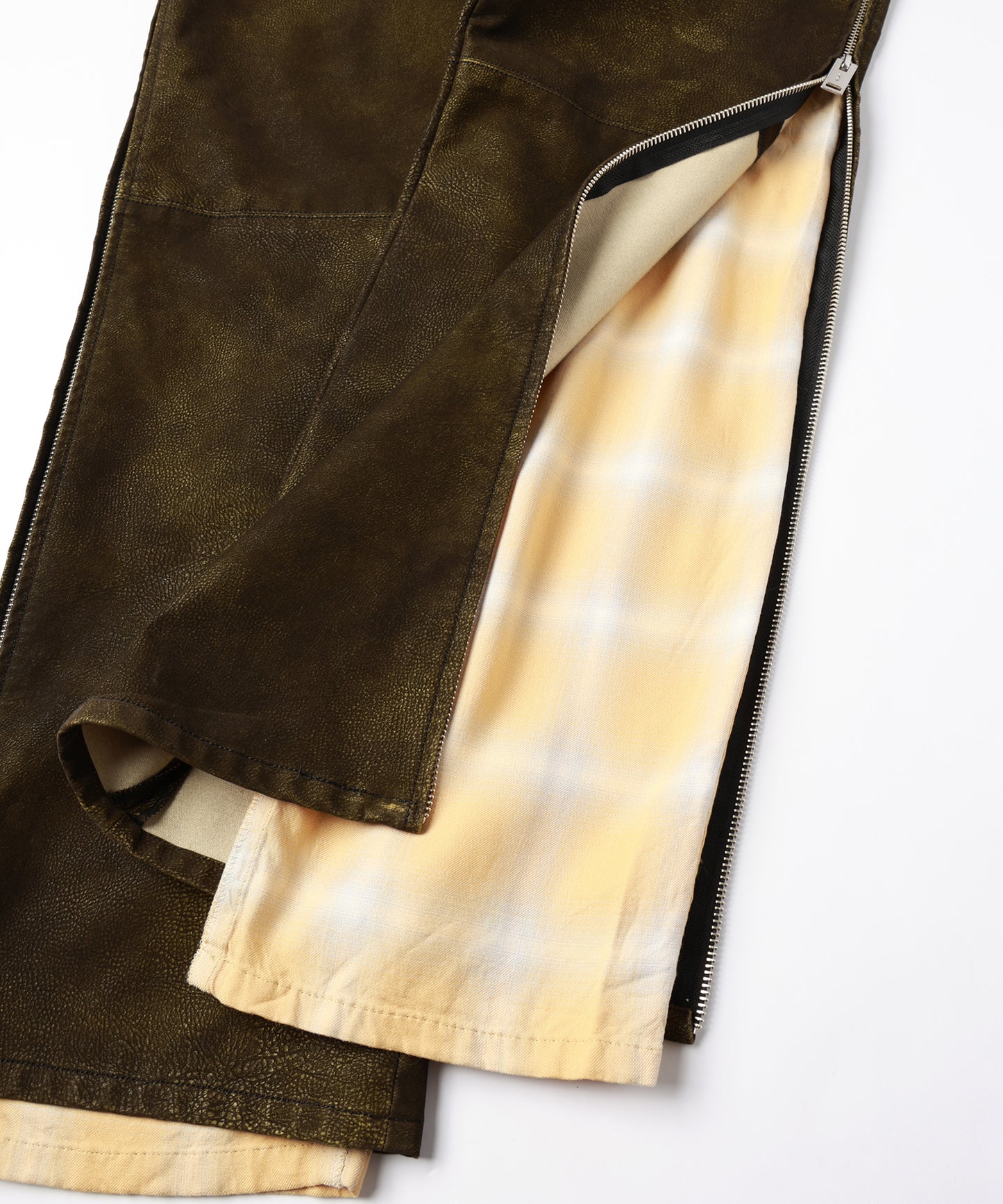 FLOCKING ECO LEATHER PANTS【8月下旬】