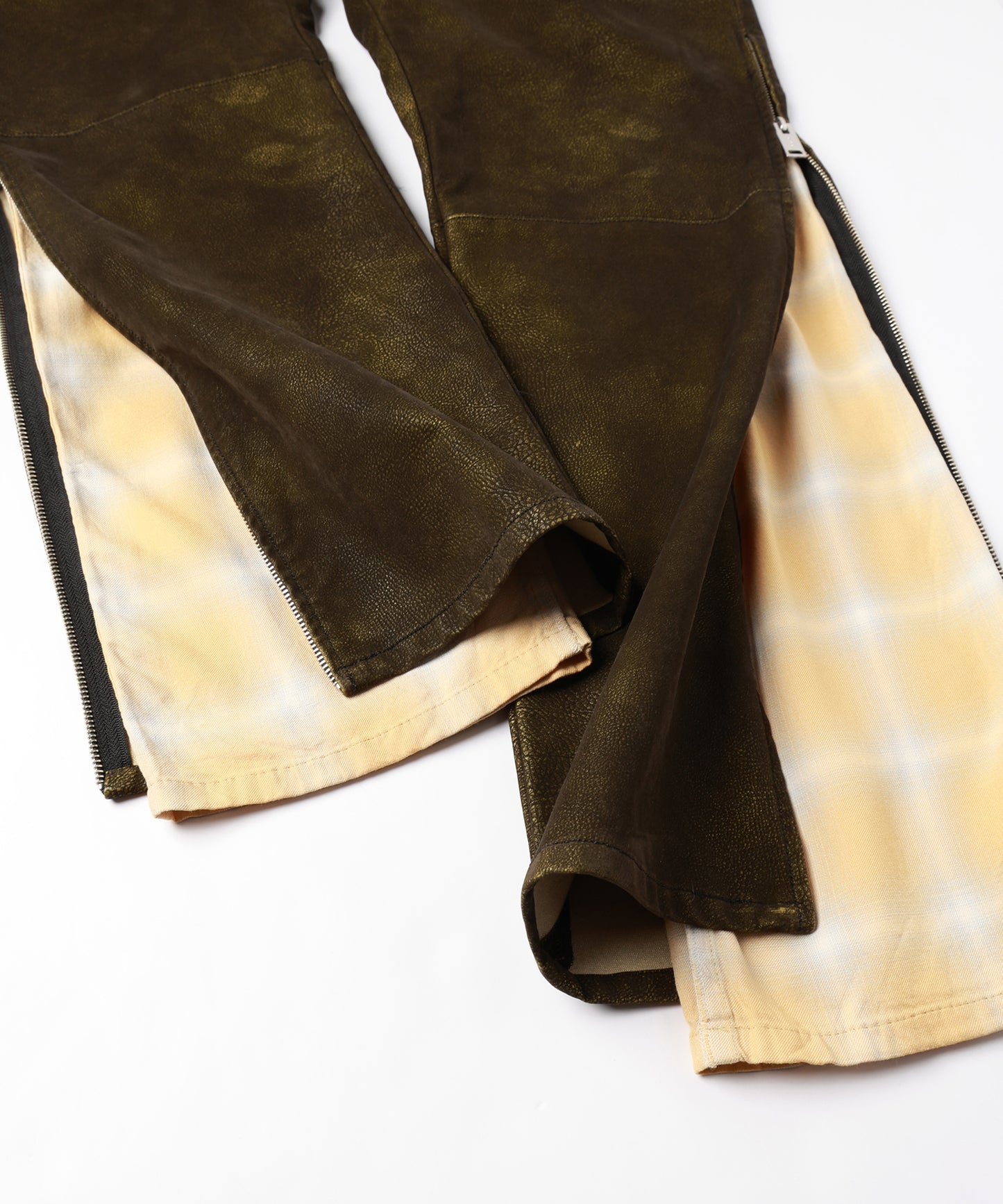 FLOCKING ECO LEATHER PANTS【8月下旬】