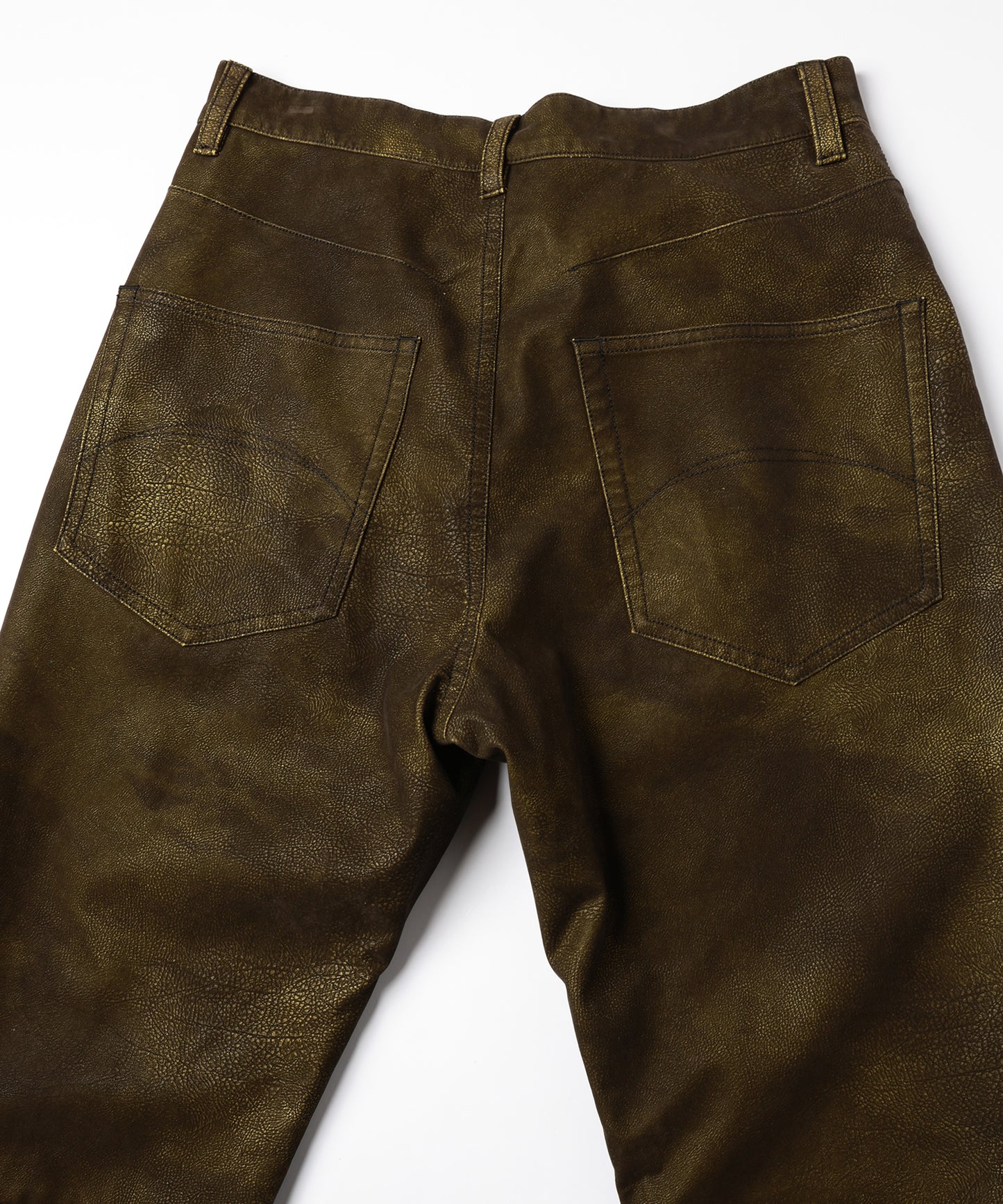 FLOCKING ECO LEATHER PANTS【8月下旬】