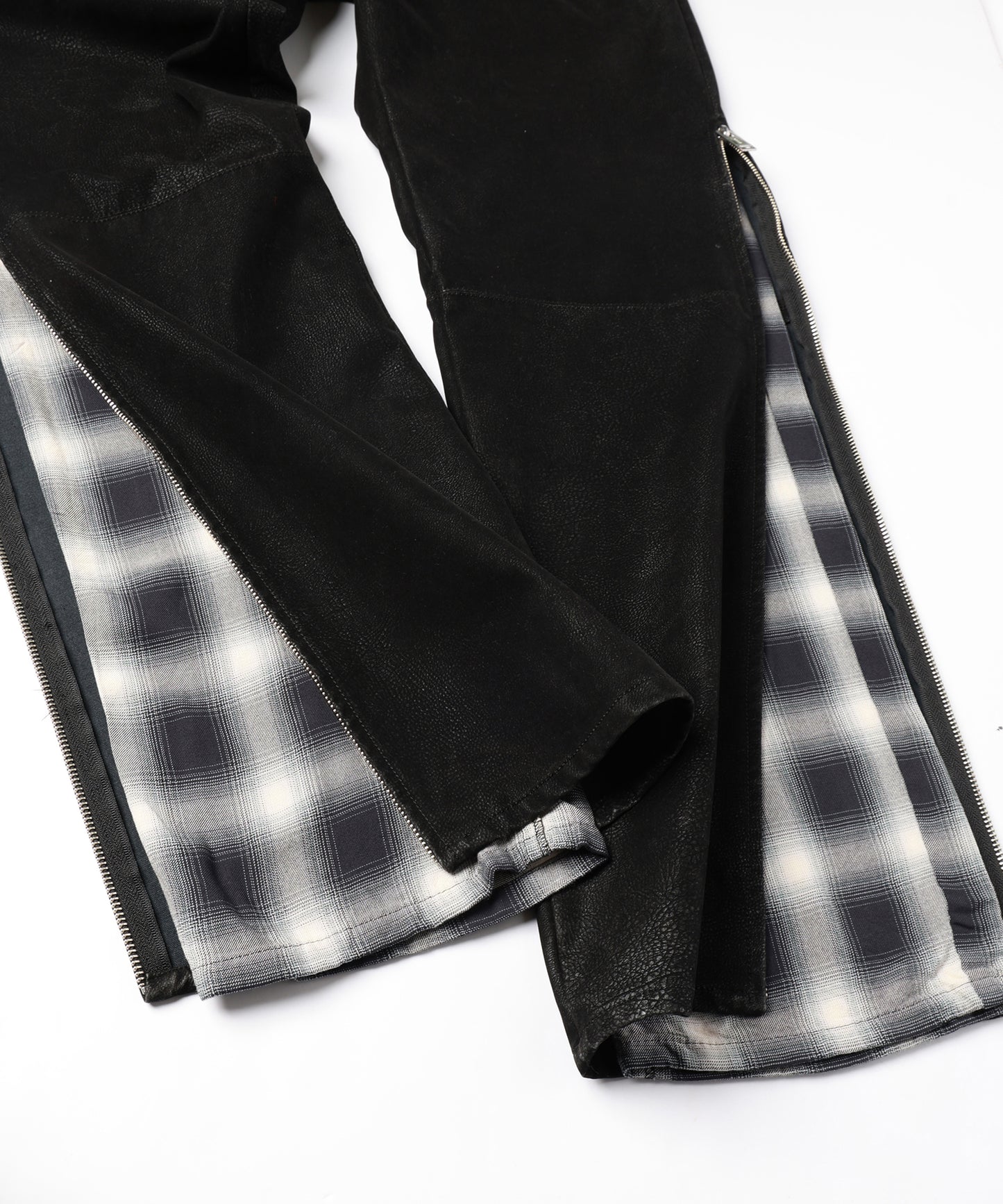 FLOCKING ECO LEATHER PANTS【8月下旬】