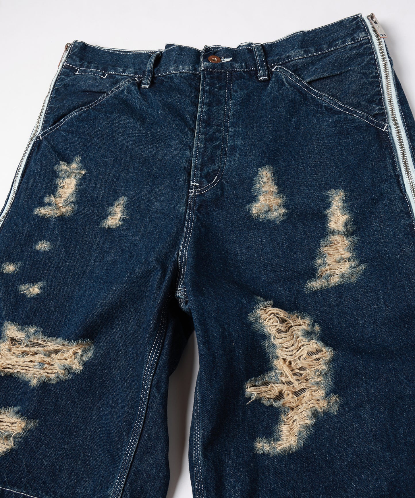 TWO-IN-ONE DENIM PANTS