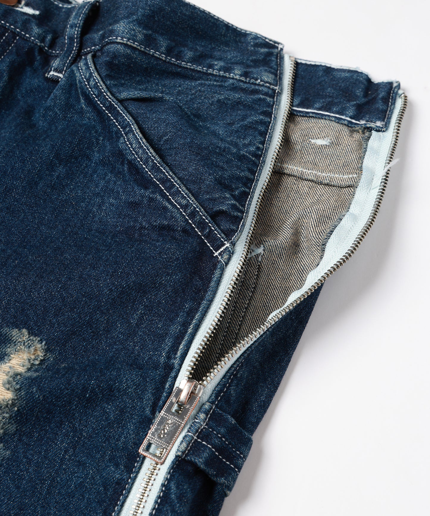 TWO-IN-ONE DENIM PANTS