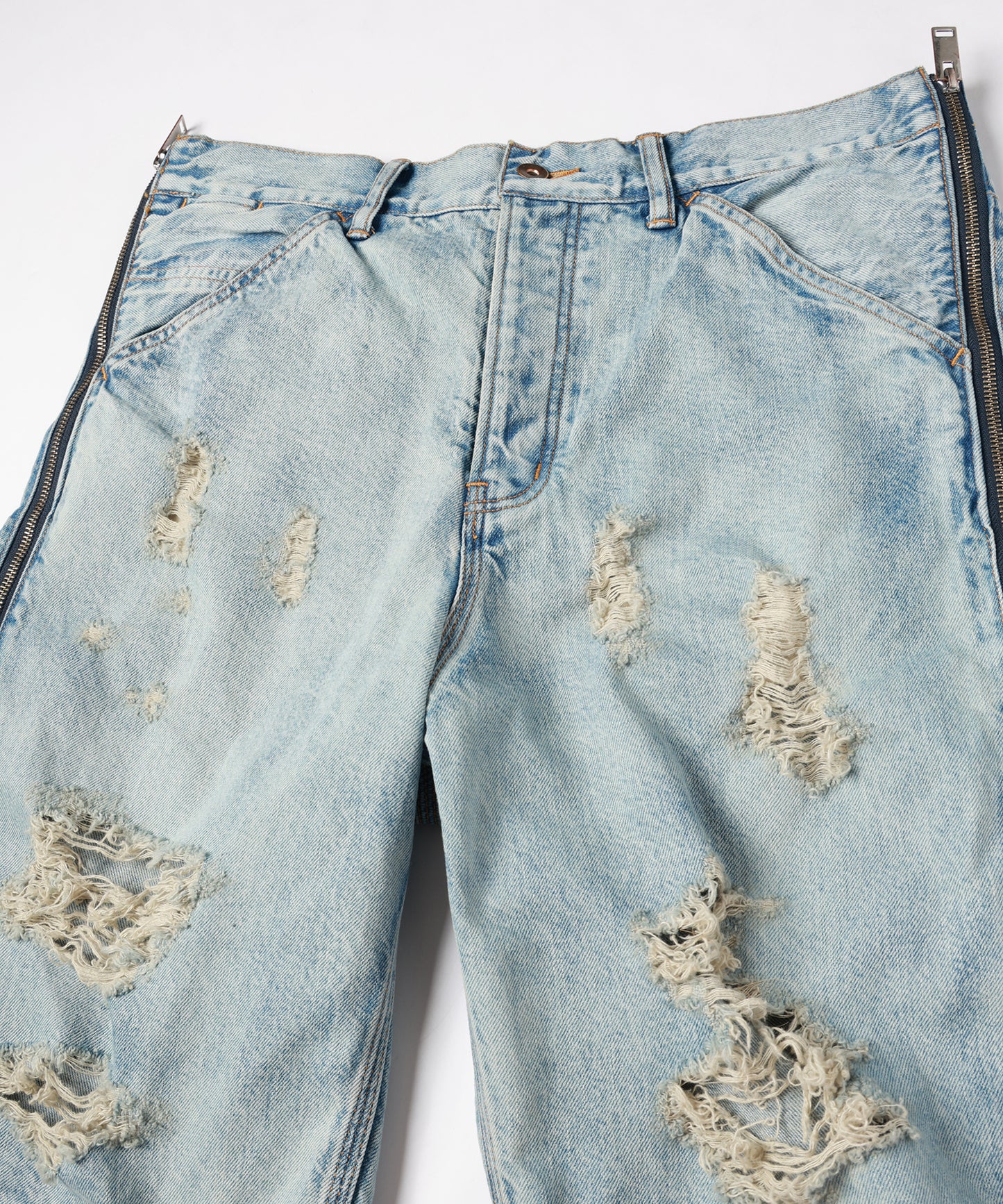 TWO-IN-ONE DENIM PANTS