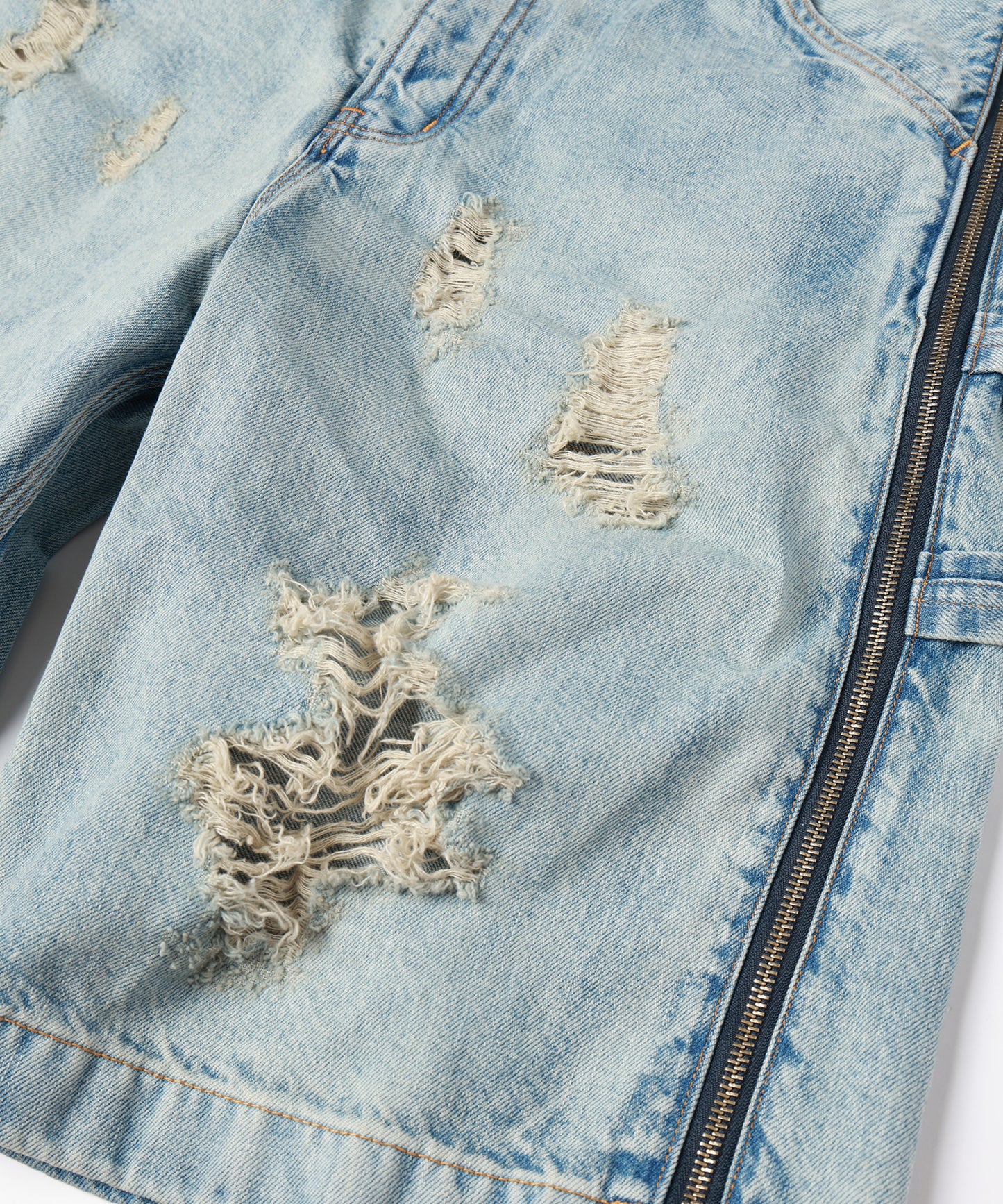 TWO-IN-ONE DENIM PANTS