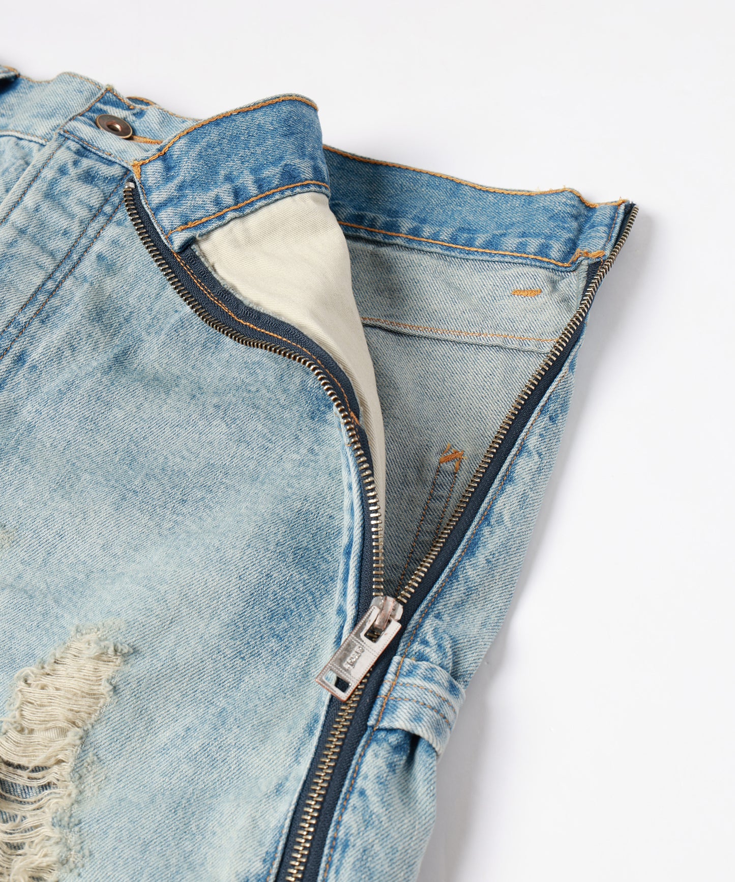 TWO-IN-ONE DENIM PANTS