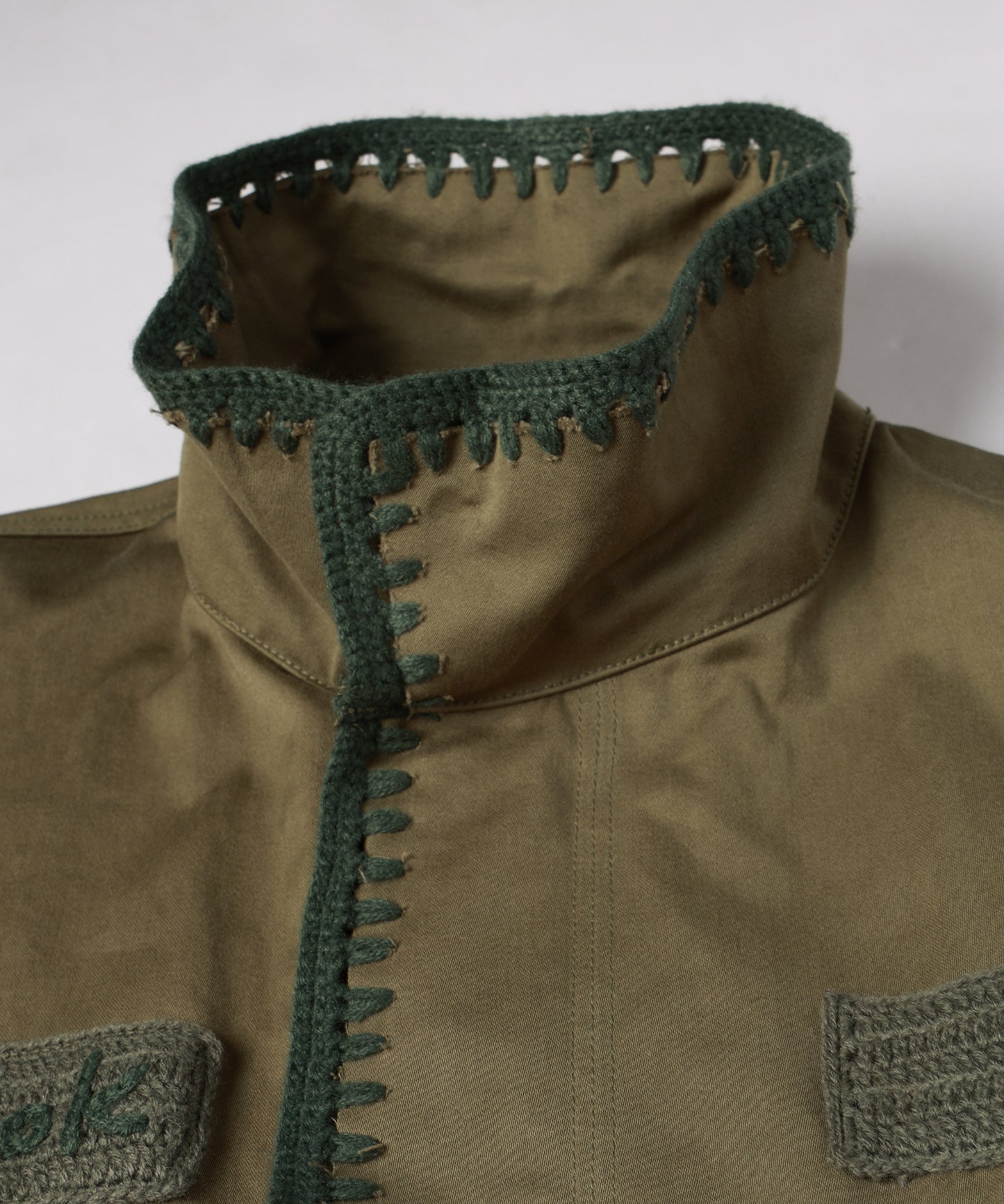HAND KNITTING MILITARY COAT
