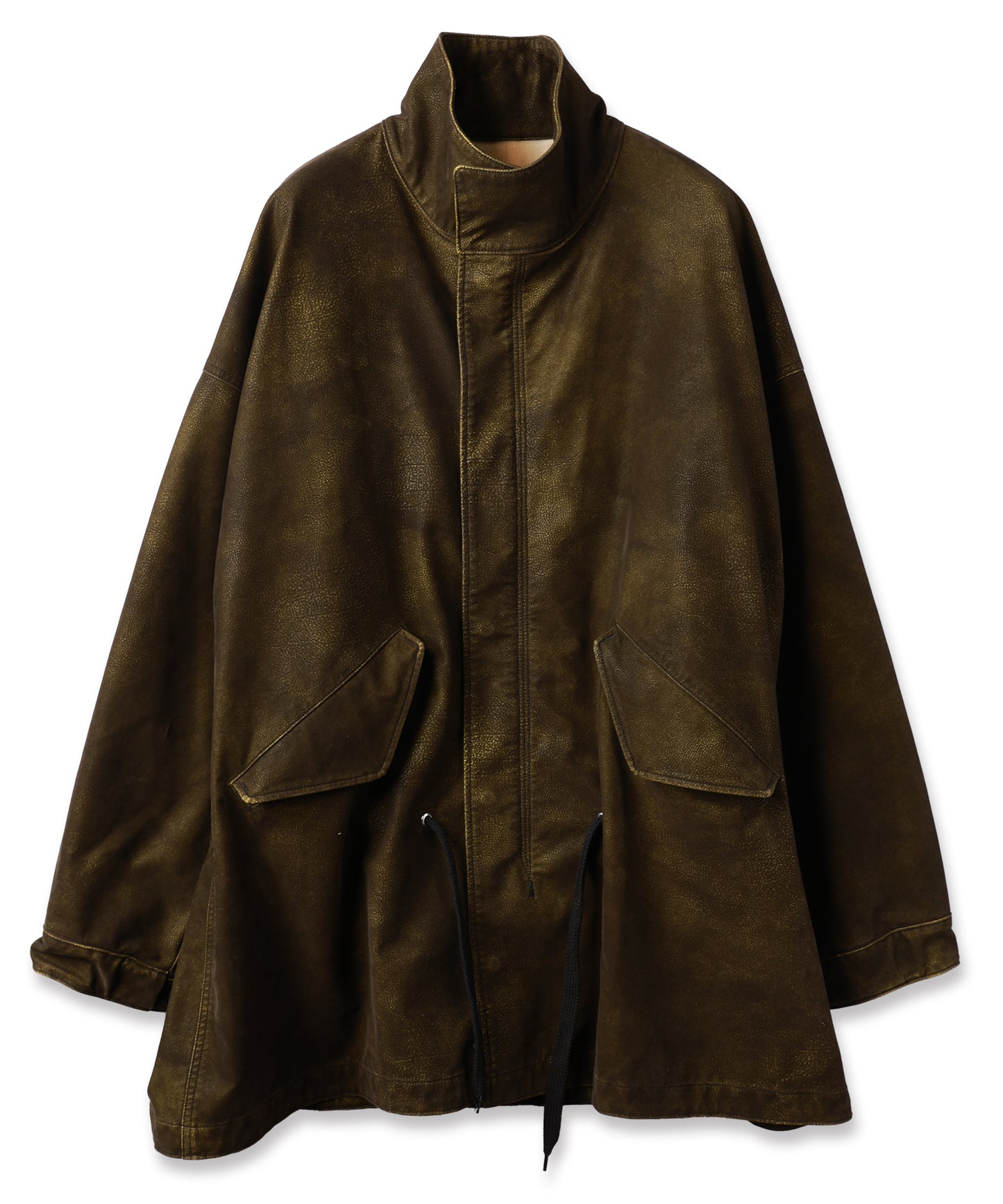 FLOCKING ECO LEATHER COAT【8月下旬】
