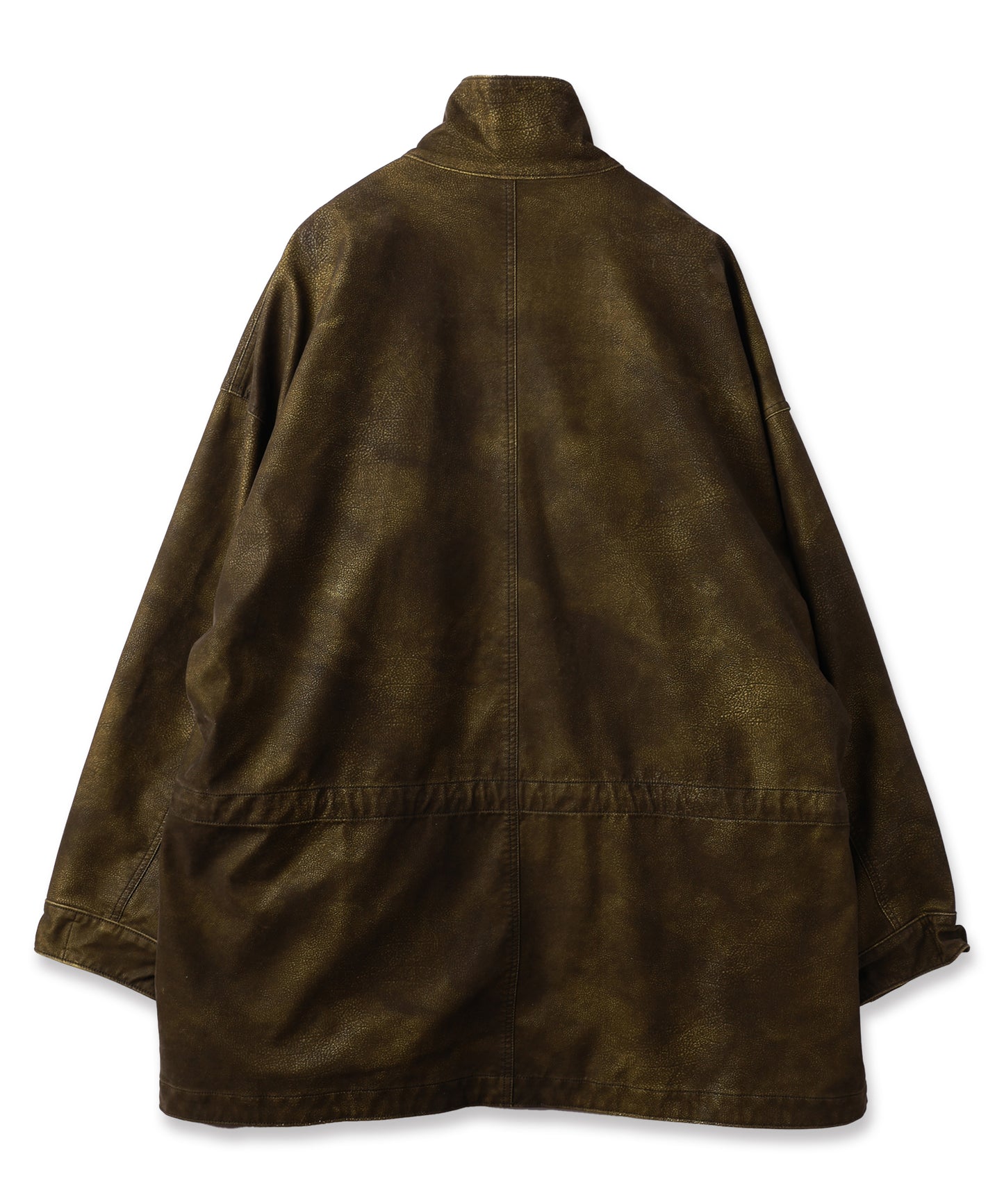 FLOCKING ECO LEATHER COAT【8月下旬】