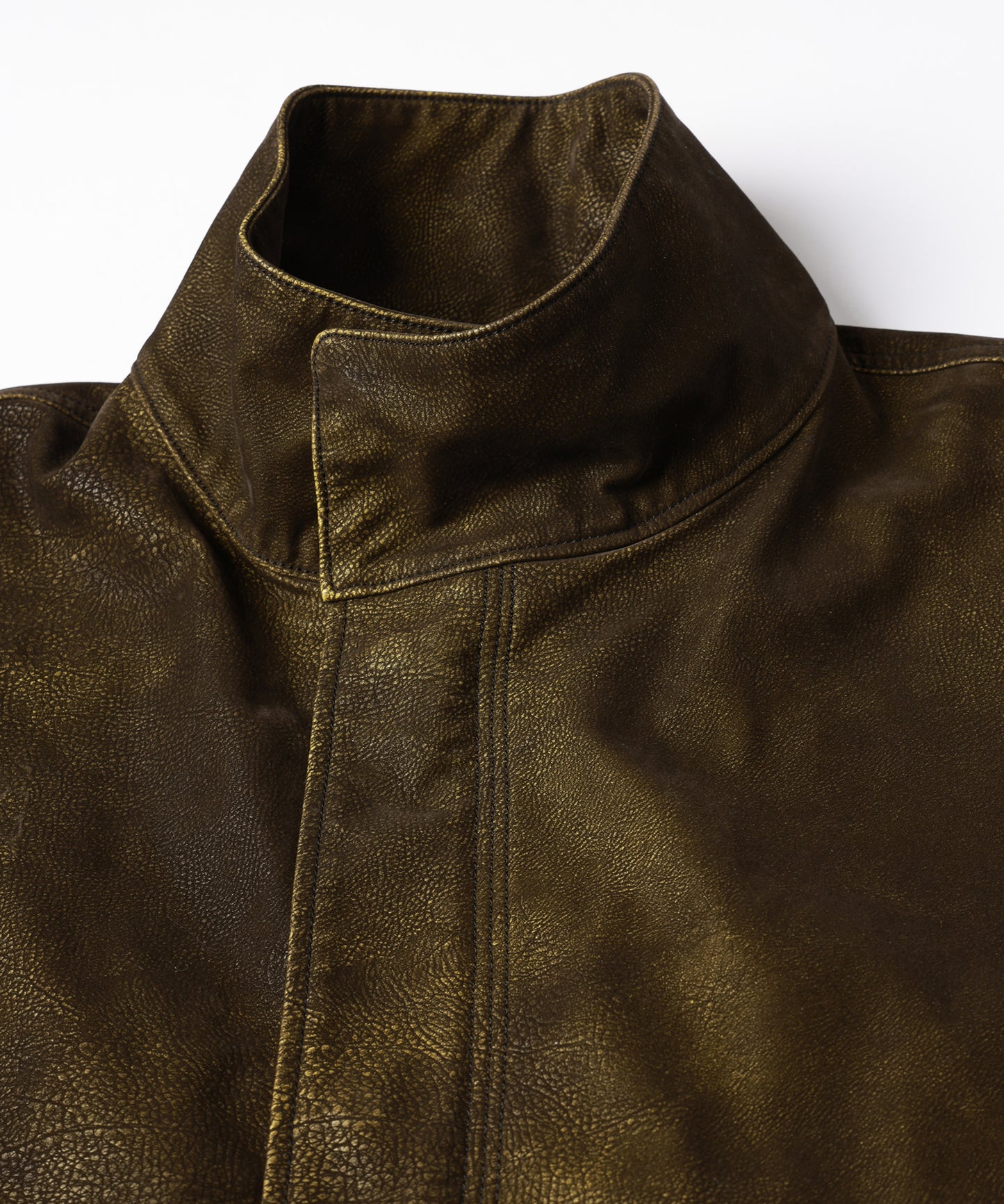 FLOCKING ECO LEATHER COAT【8月下旬】