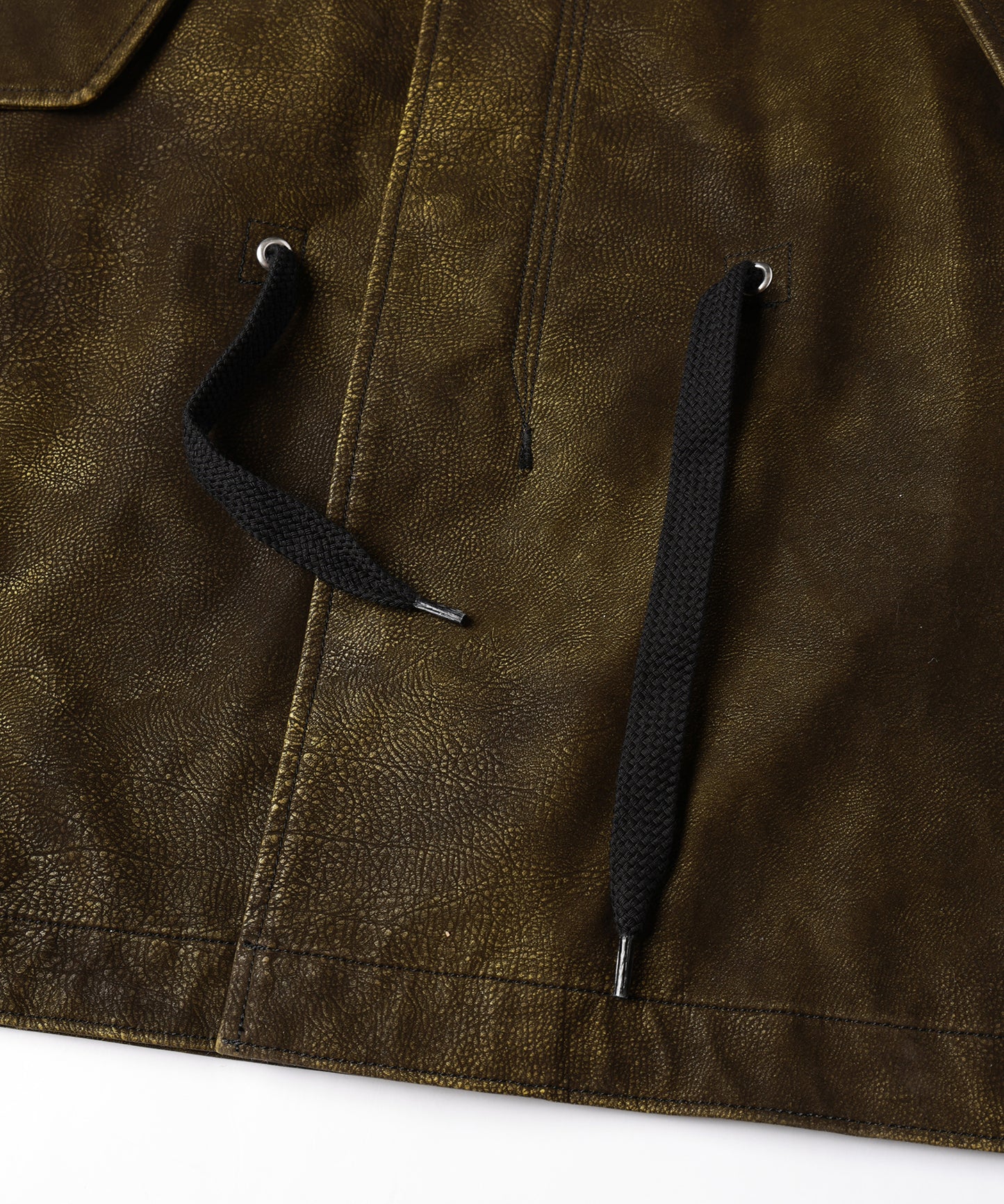FLOCKING ECO LEATHER COAT【8月下旬】