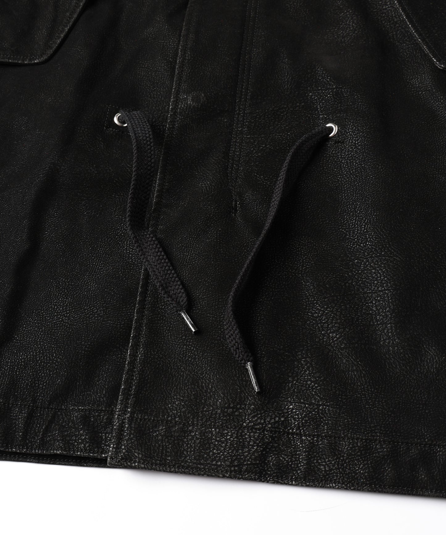 FLOCKING ECO LEATHER COAT【8月下旬】