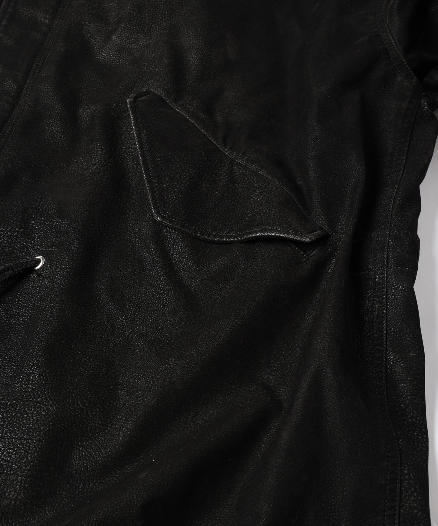 FLOCKING ECO LEATHER COAT【8月下旬】