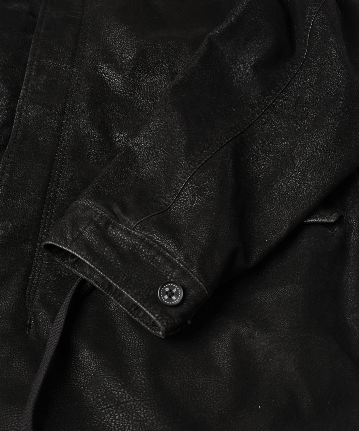 FLOCKING ECO LEATHER COAT【8月下旬】