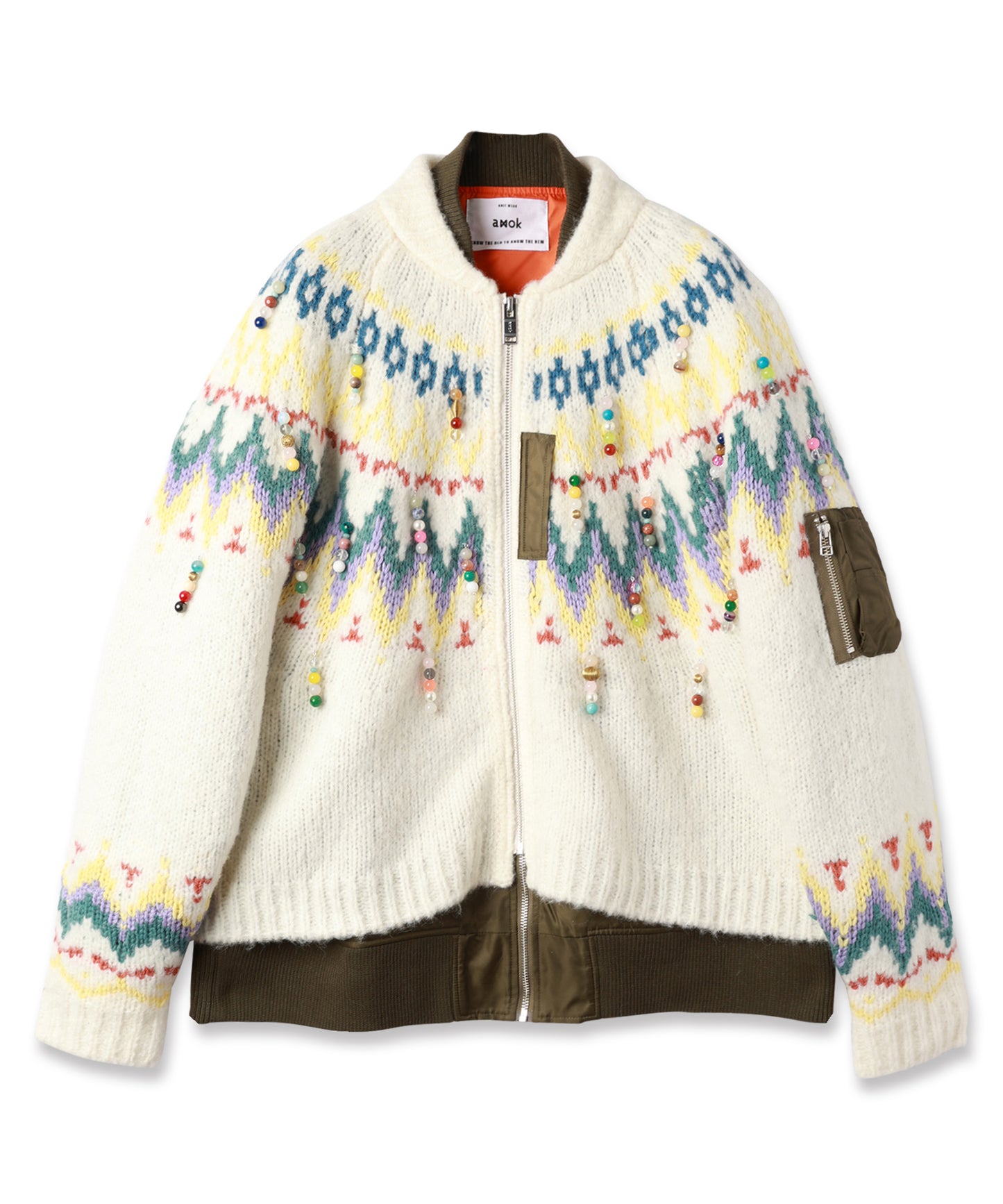 KNIT DOCKING BLOUSON【9月中旬】