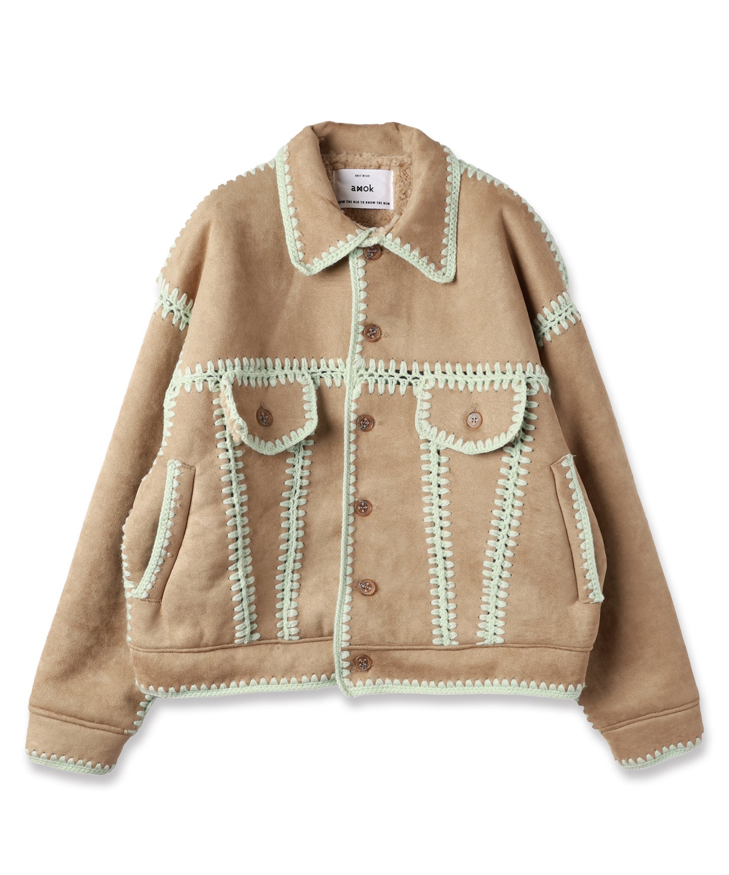 HAND KNITTING BOA BLOUSON【9月中旬】