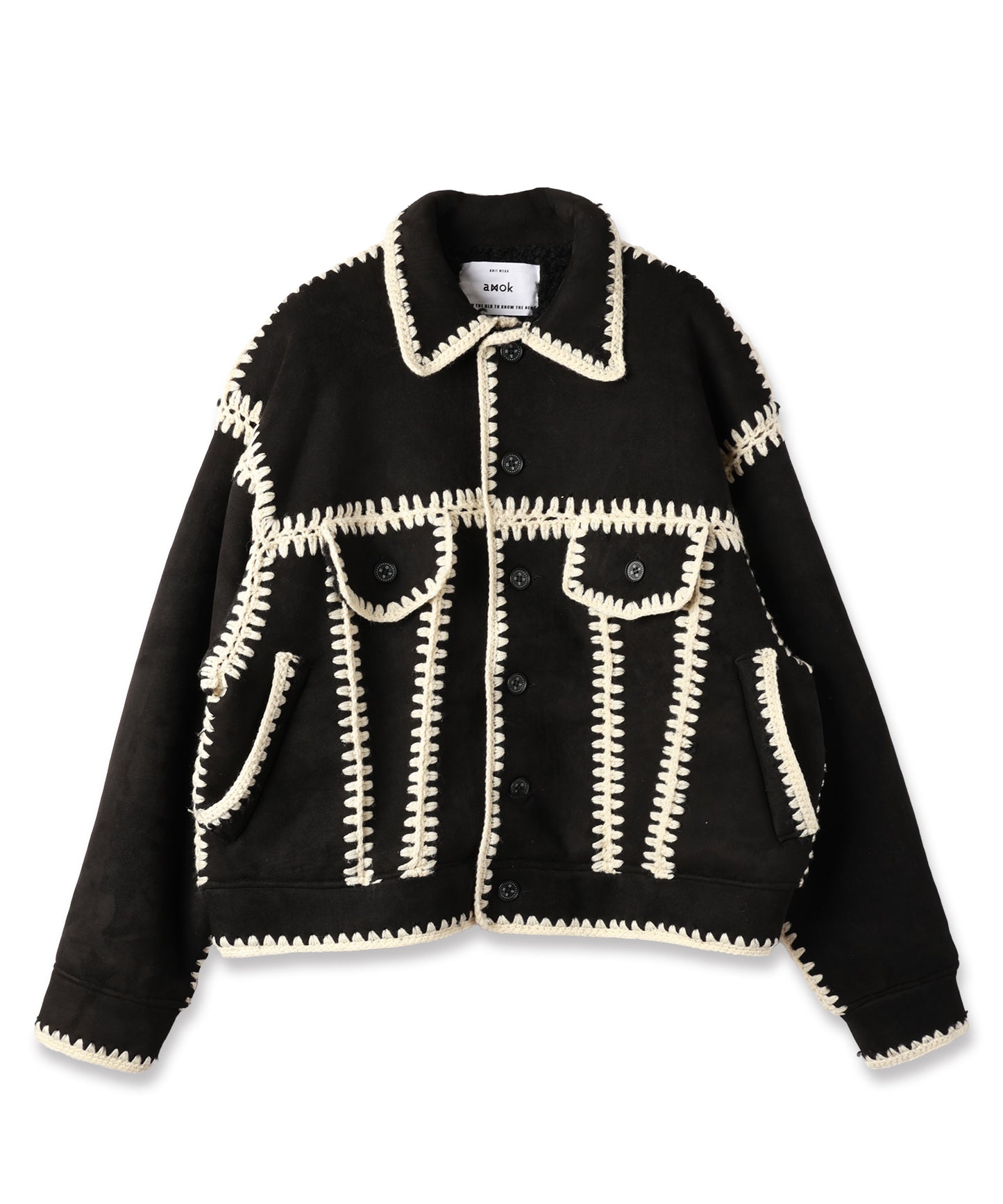 HAND KNITTING BOA BLOUSON【9月中旬】