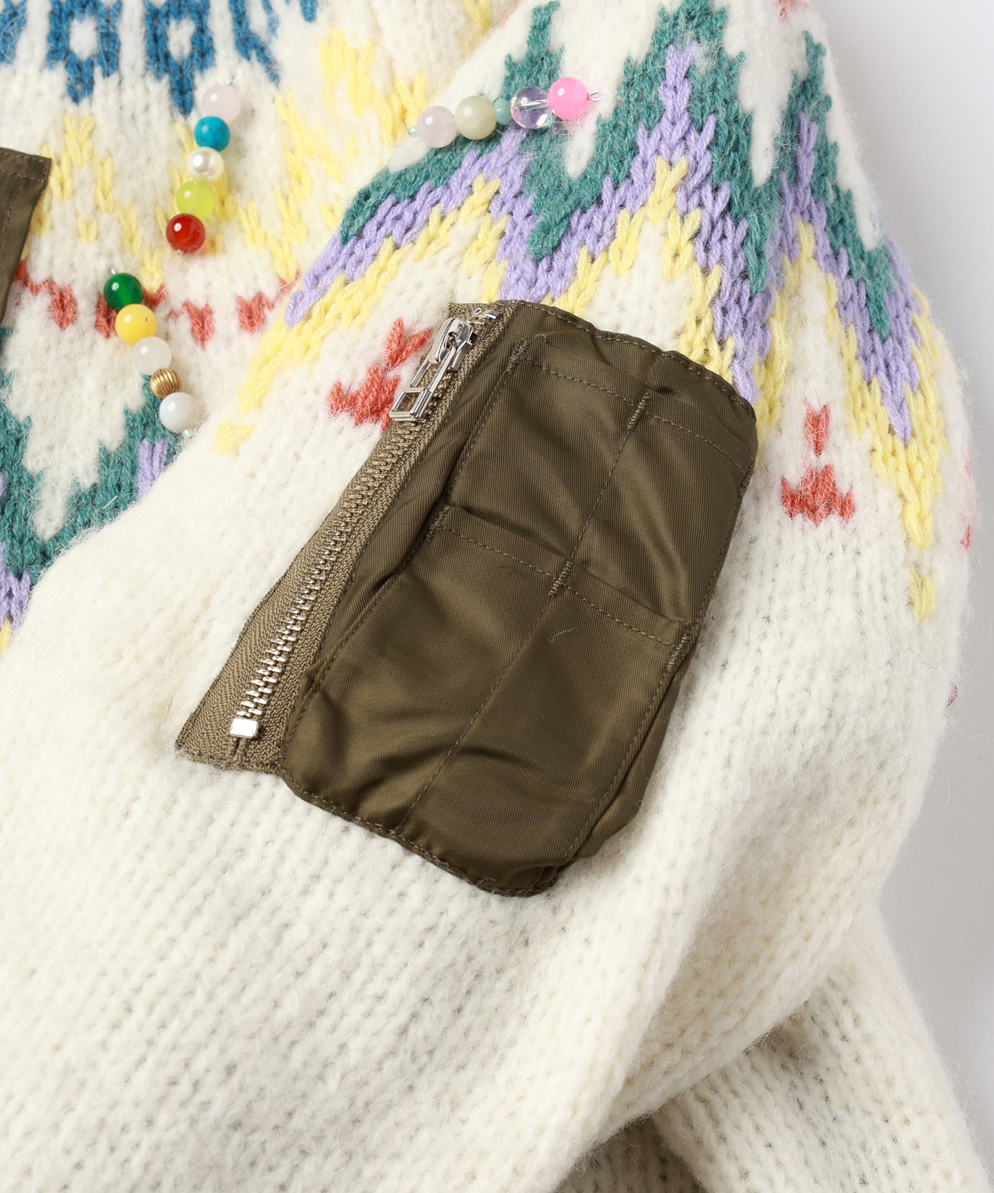 KNIT DOCKING BLOUSON【9月中旬】