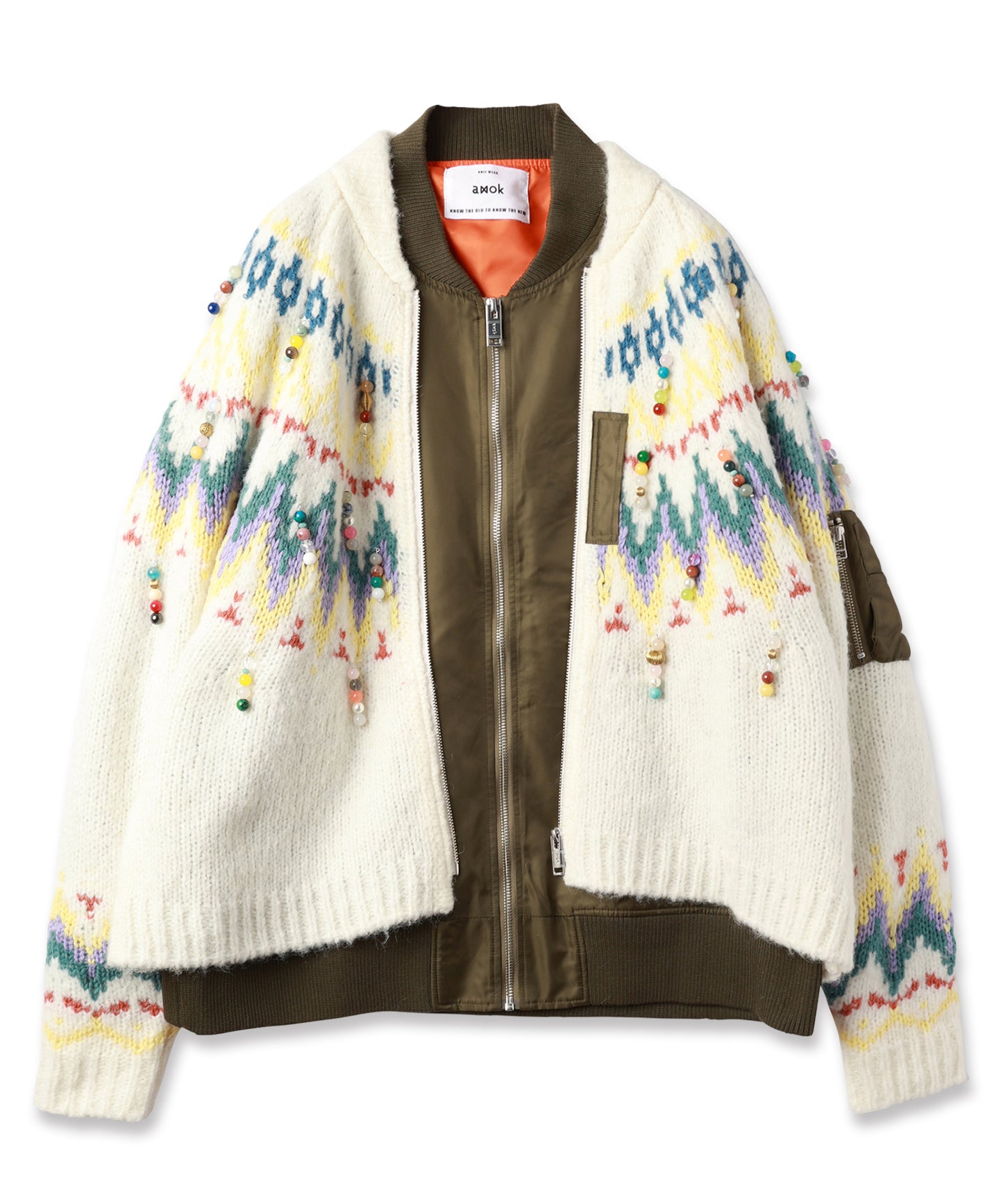 KNIT DOCKING BLOUSON【9月中旬】