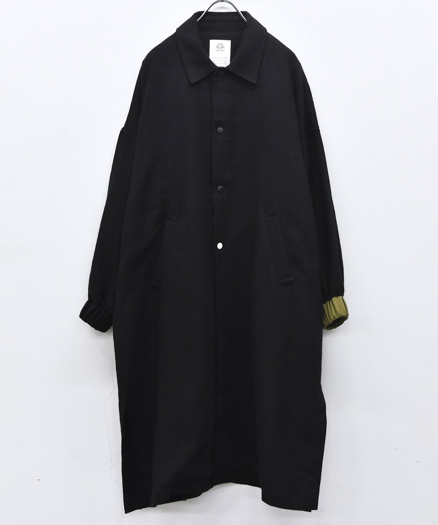 COLOR MIX LINEN WOOL COAT