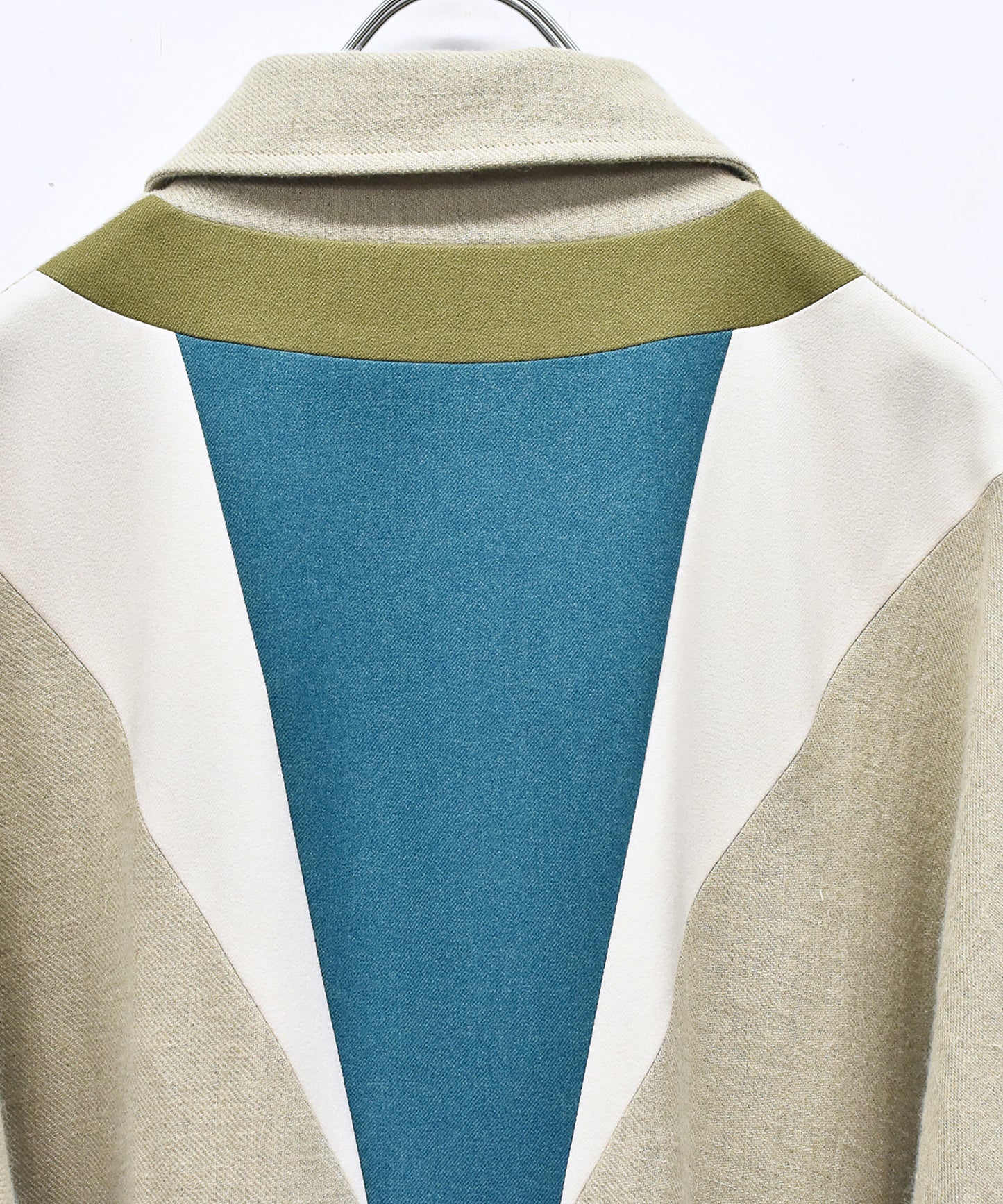COLOR MIX LINEN WOOL COAT