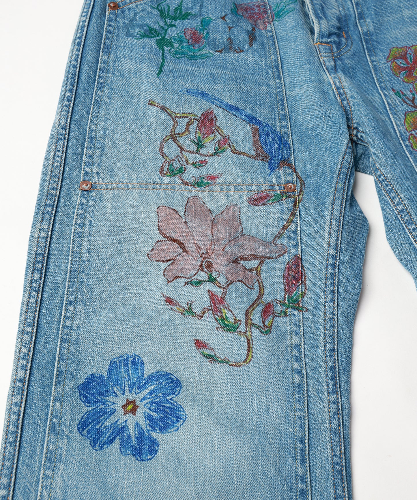 HAND-PAINT DENIM PANTS