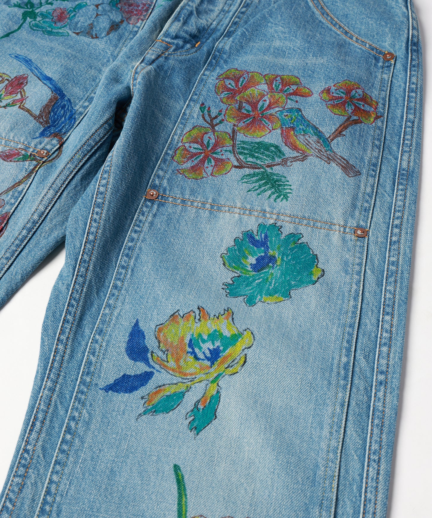 HAND-PAINT DENIM PANTS