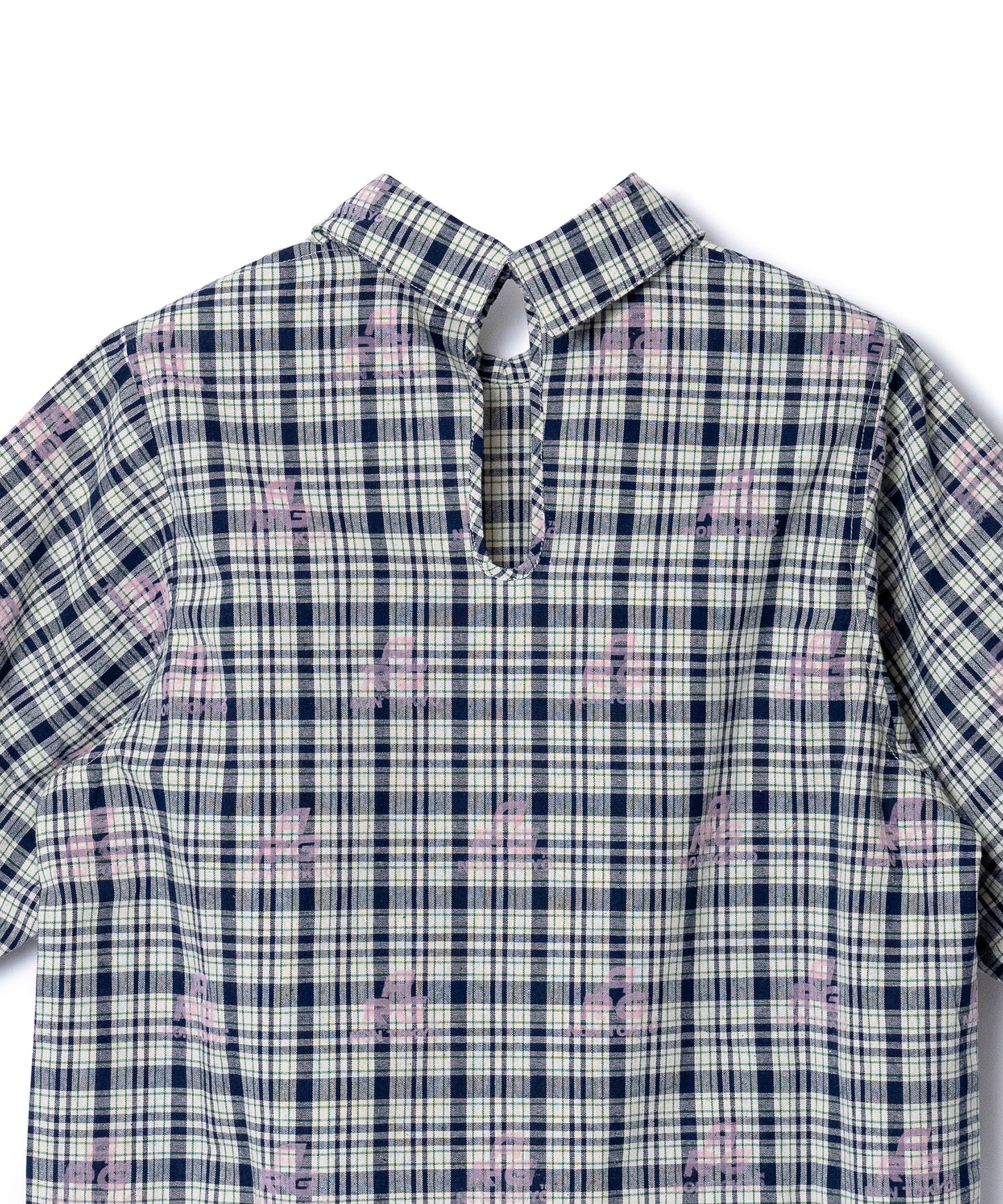FLOCKED PRINT PULLOVER SHIRT