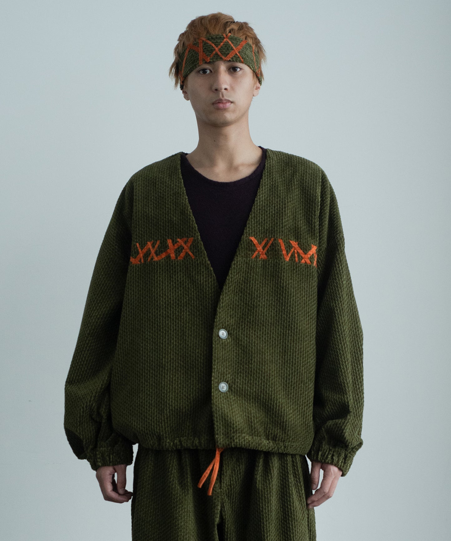 handwork collarless jacket