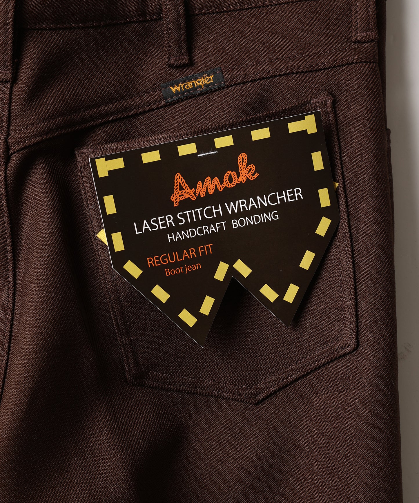 amok × wrangler LASER STITCH WRANCHER PANTS