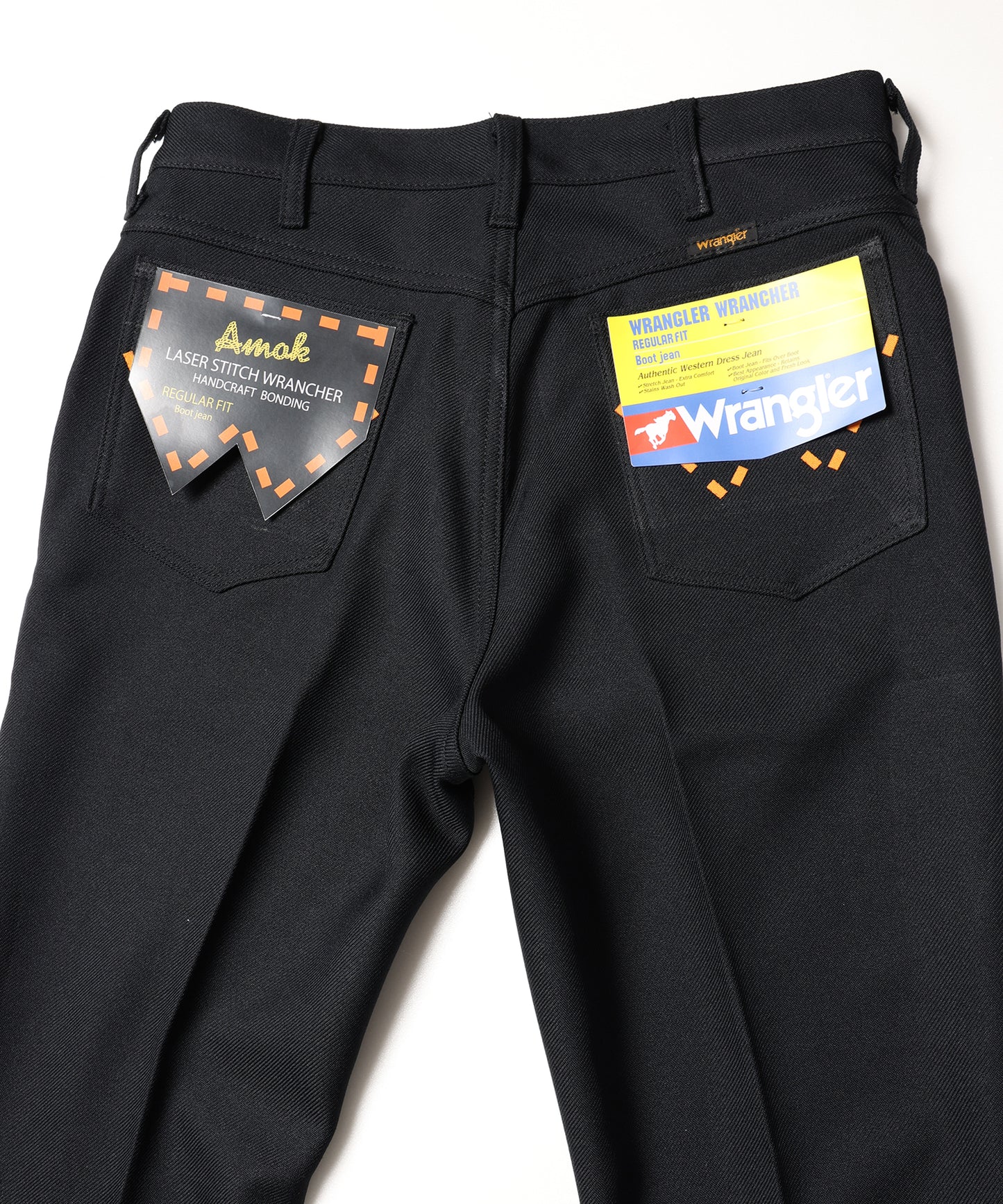 amok × wrangler LASER STITCH WRANCHER PANTS