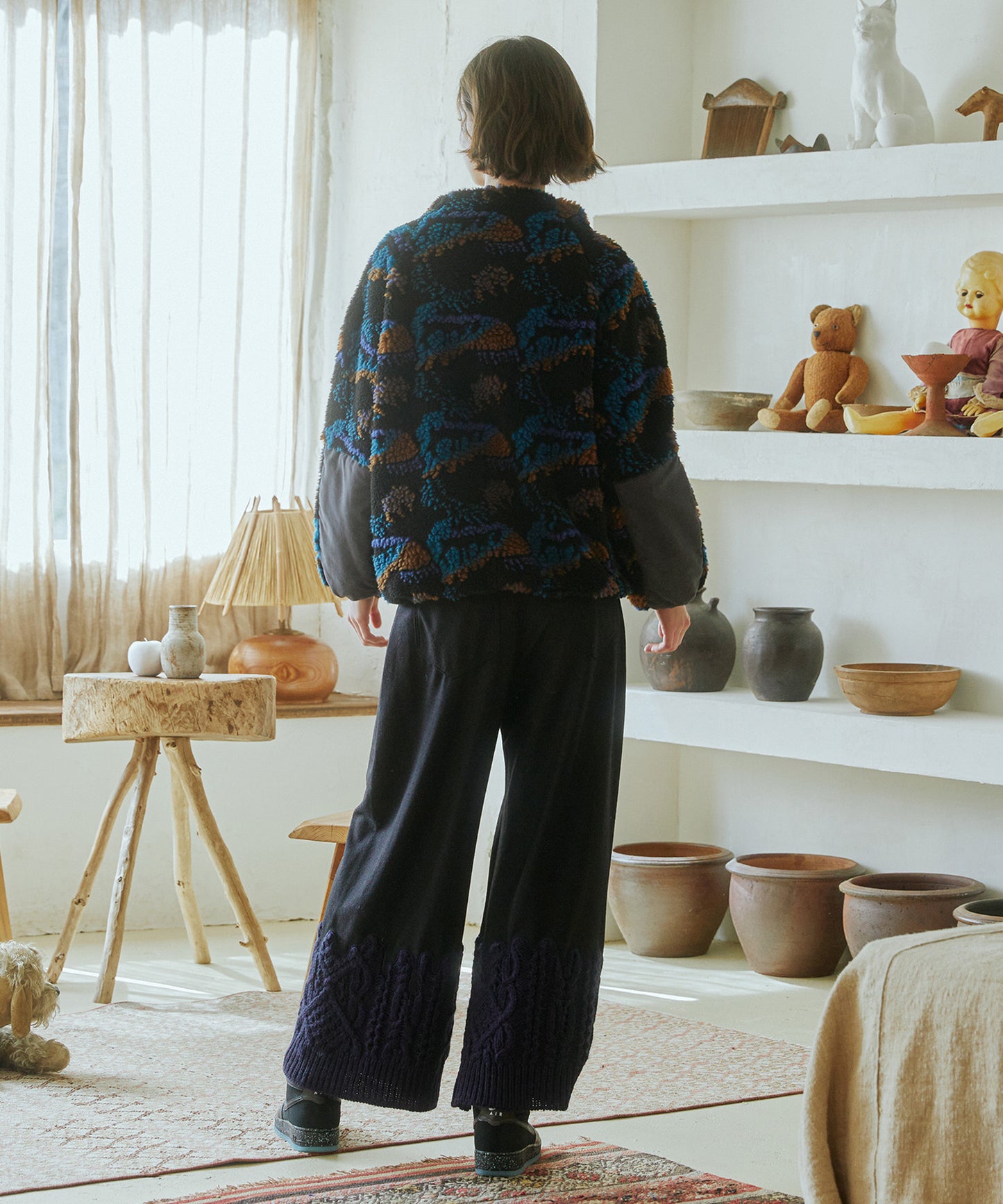 Erode Knit Wide Pants