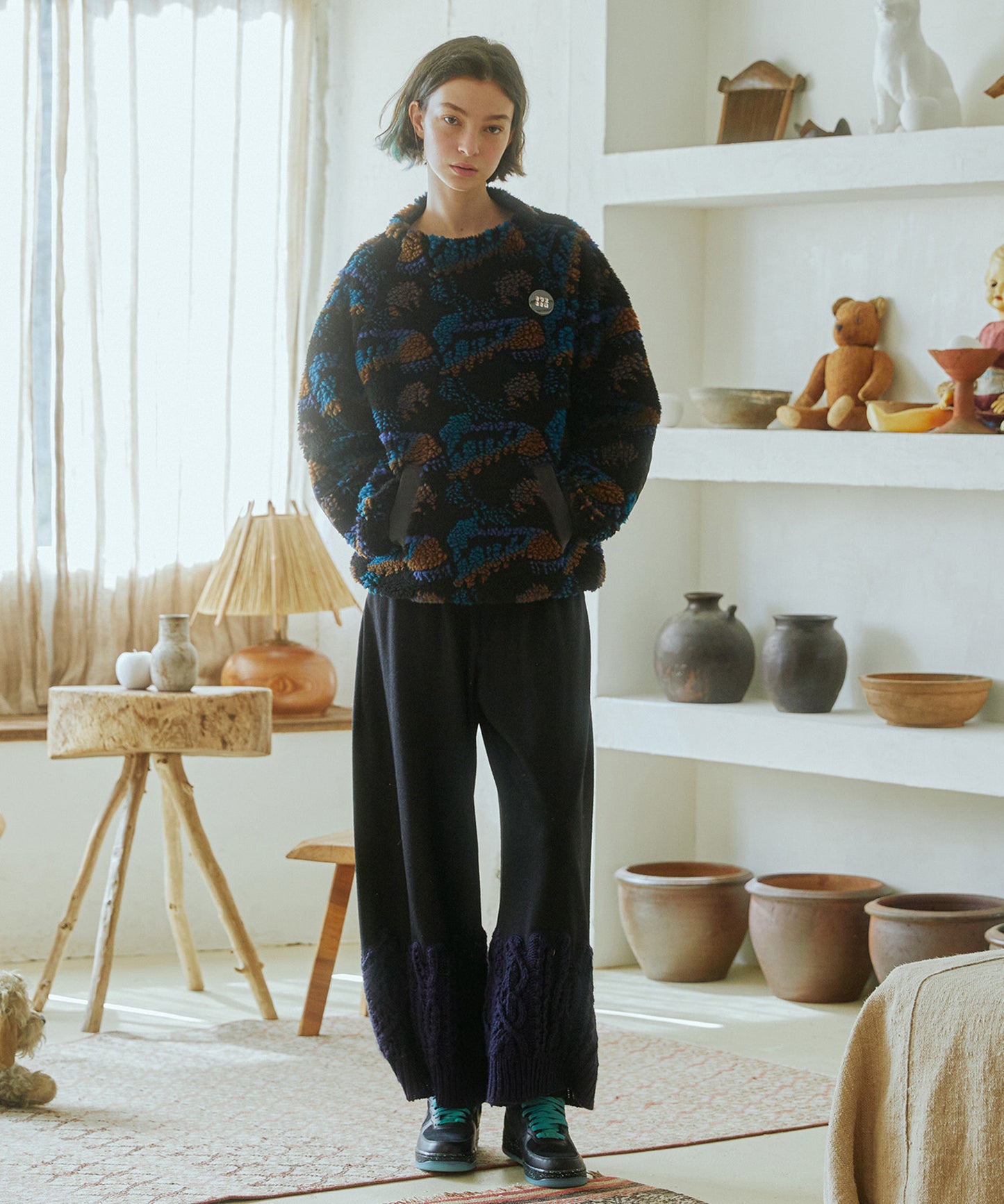 Erode Knit Wide Pants